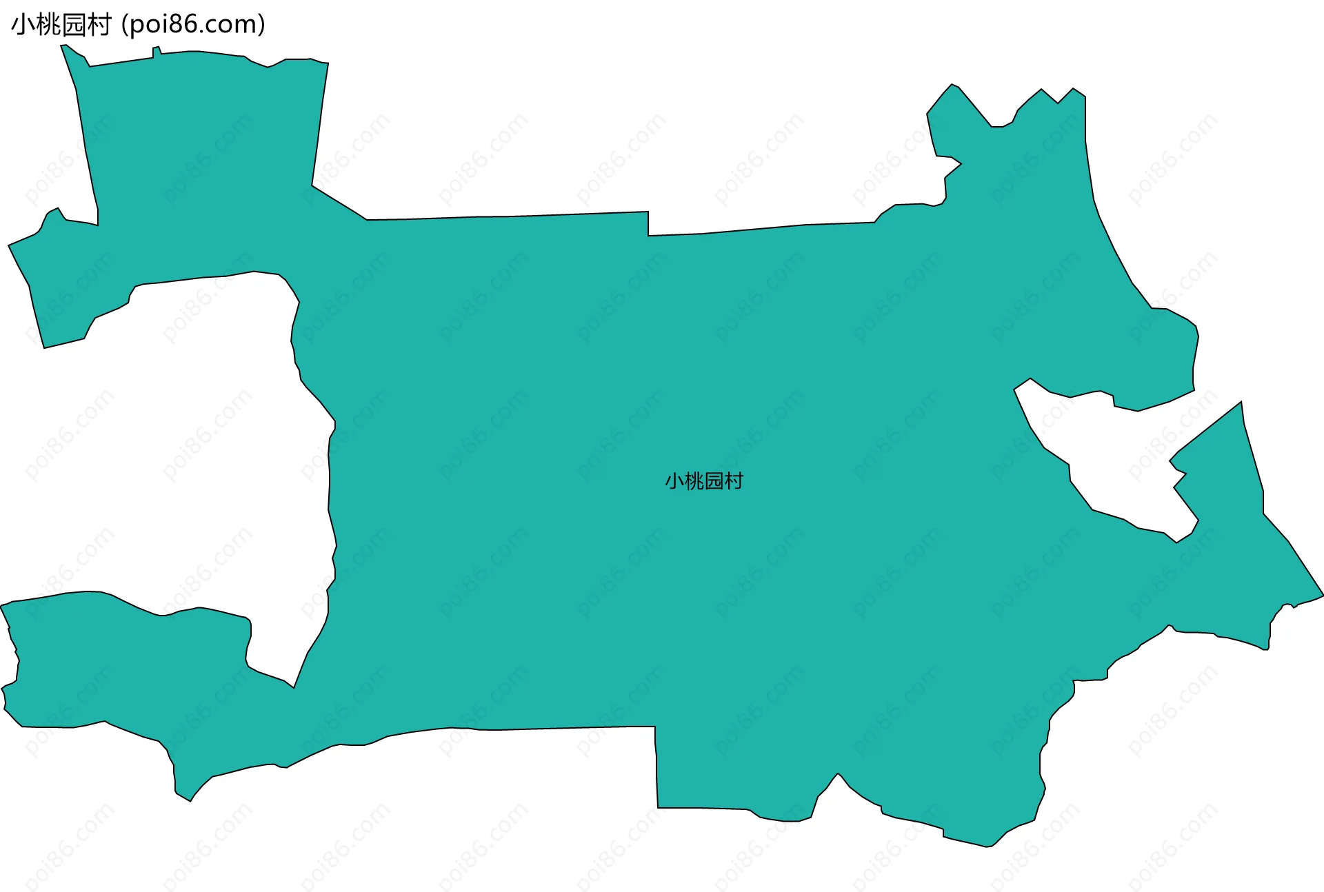 小桃园村边界地图
