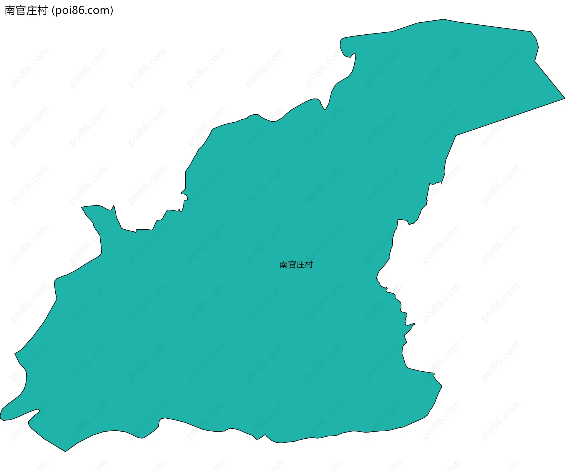 南官庄村边界地图