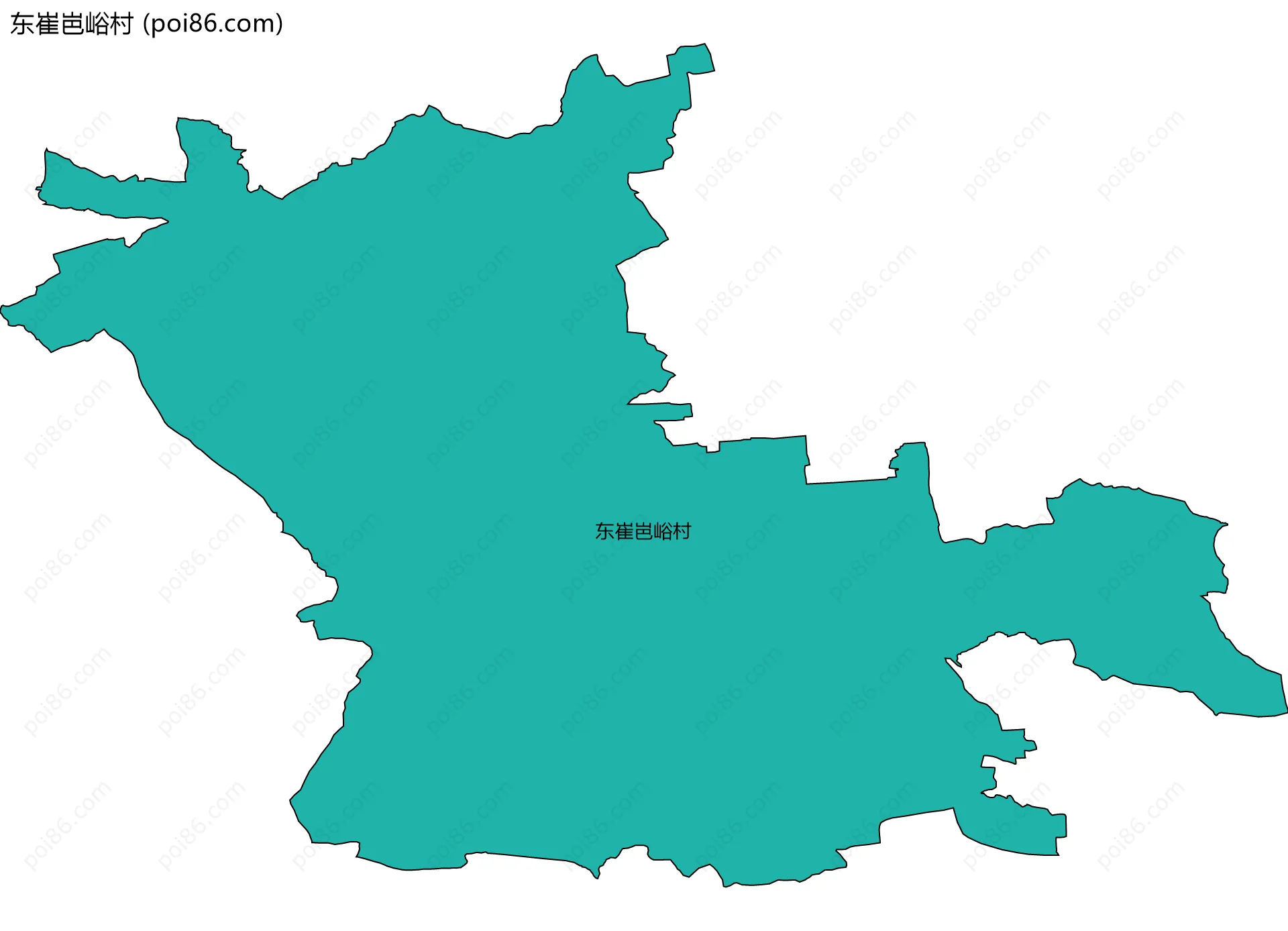 东崔岜峪村边界地图