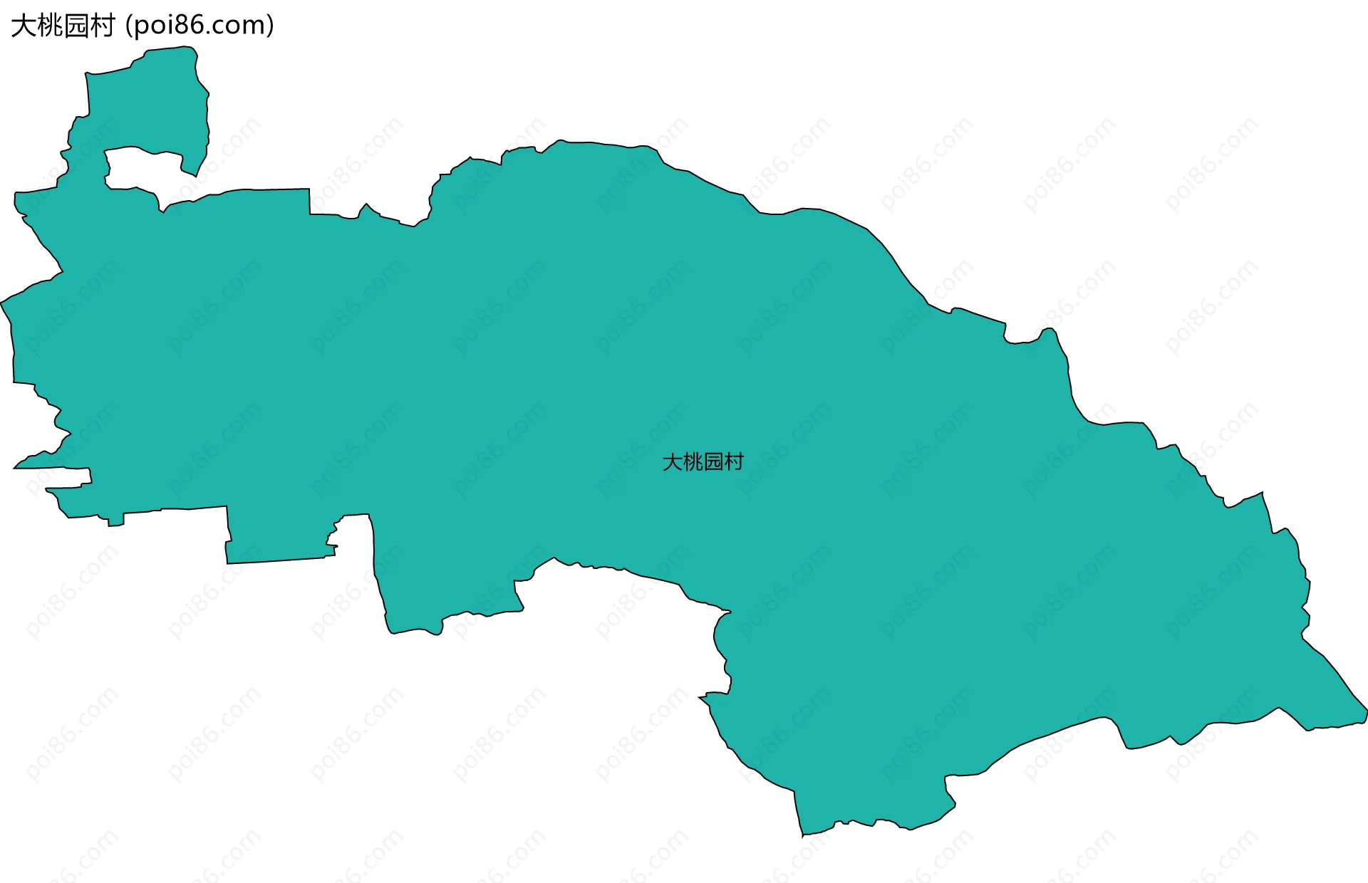 大桃园村边界地图