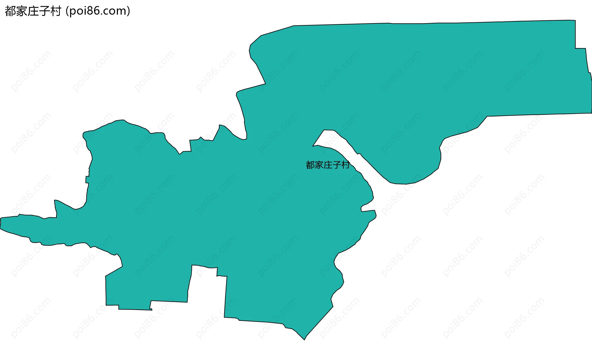 都家庄子村边界地图