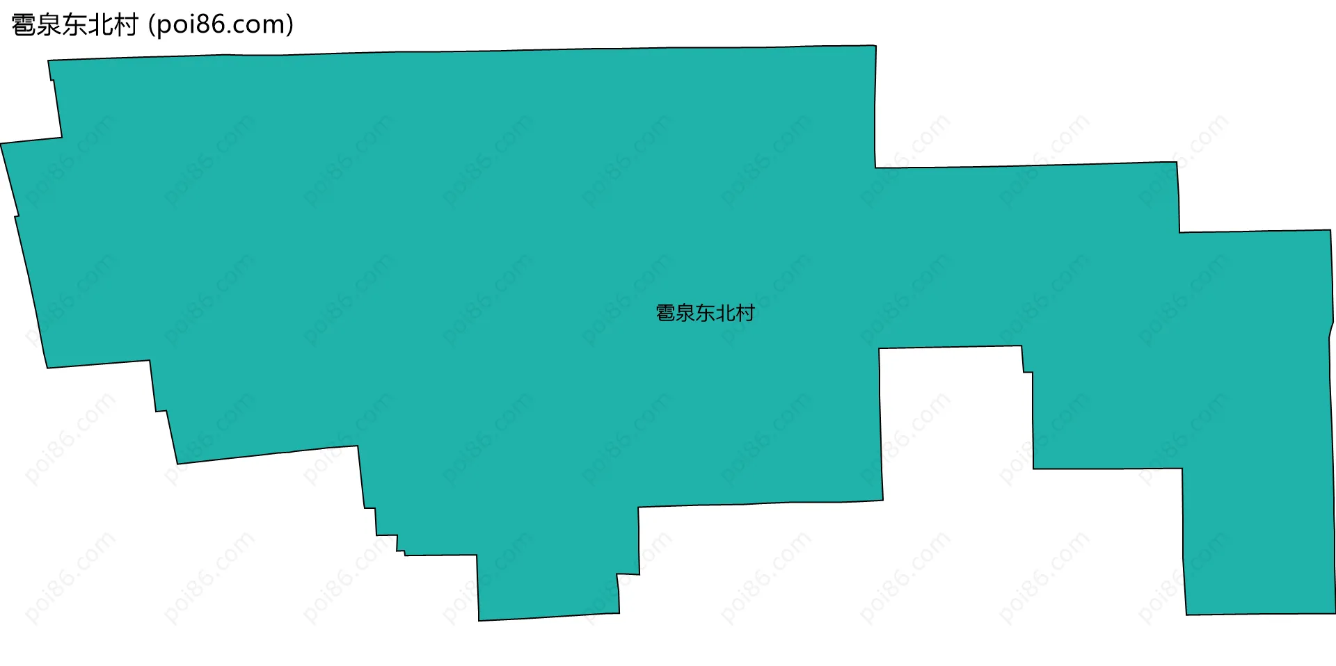 雹泉东北村边界地图