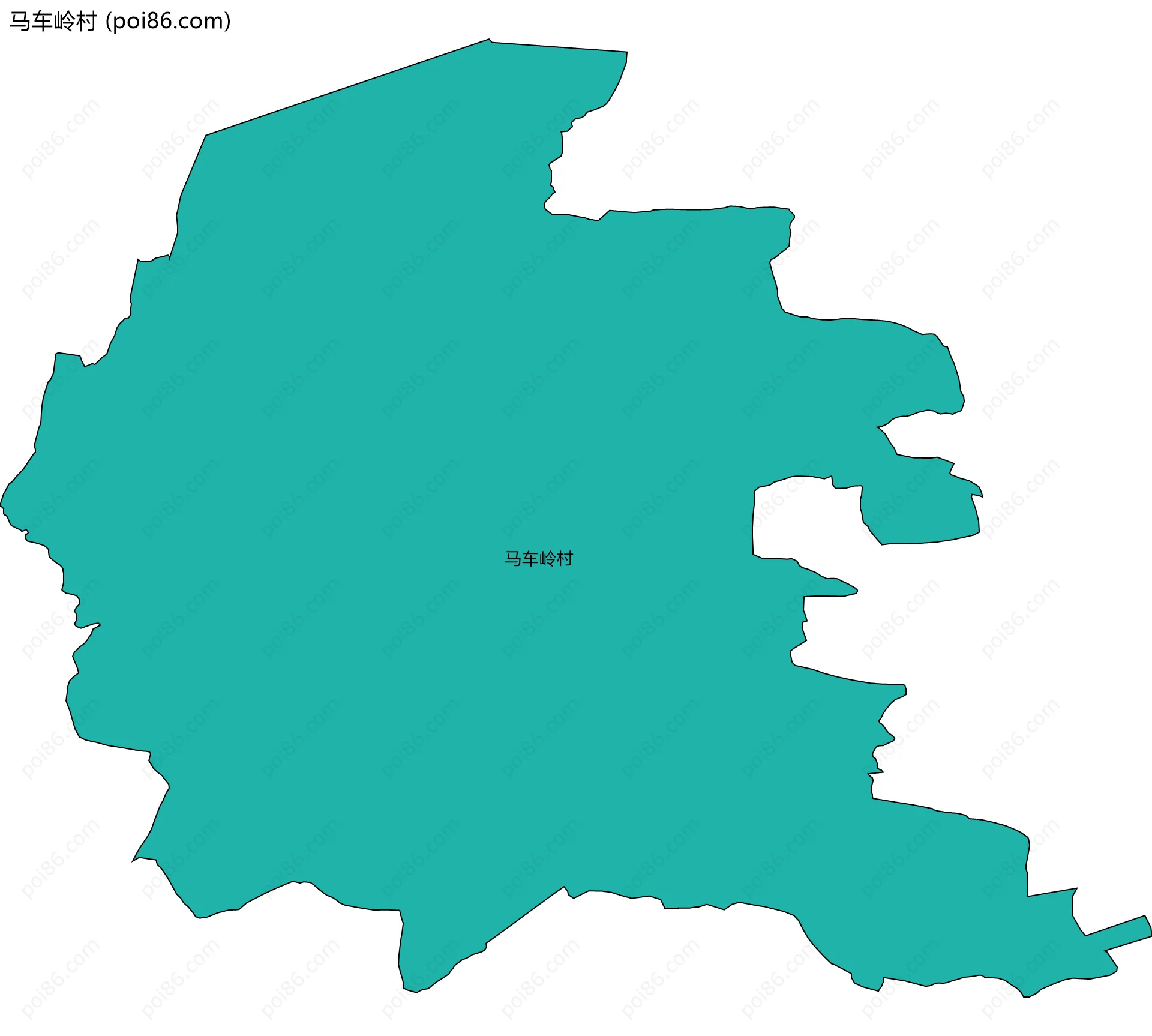 马车岭村边界地图