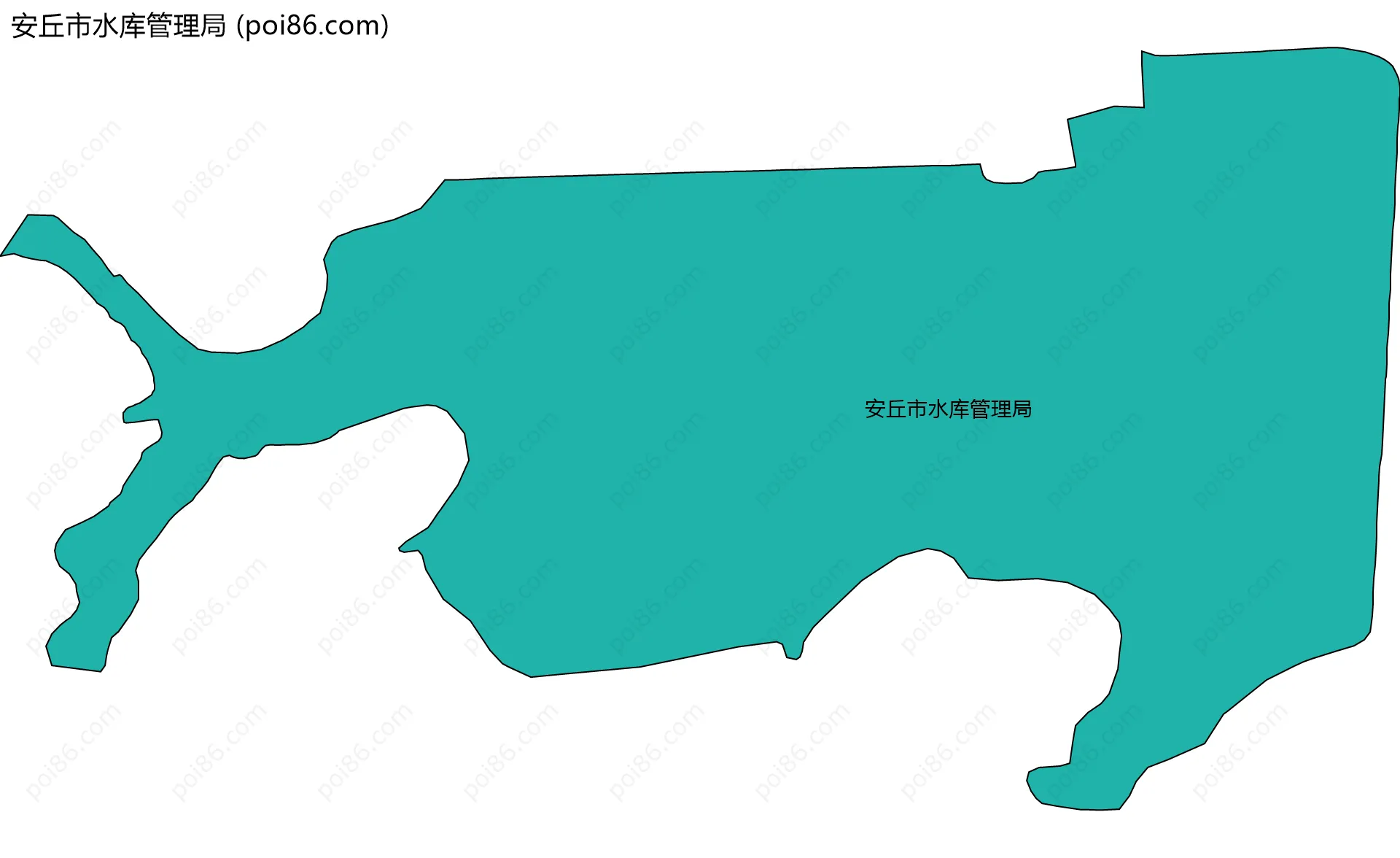 安丘市水库管理局边界地图