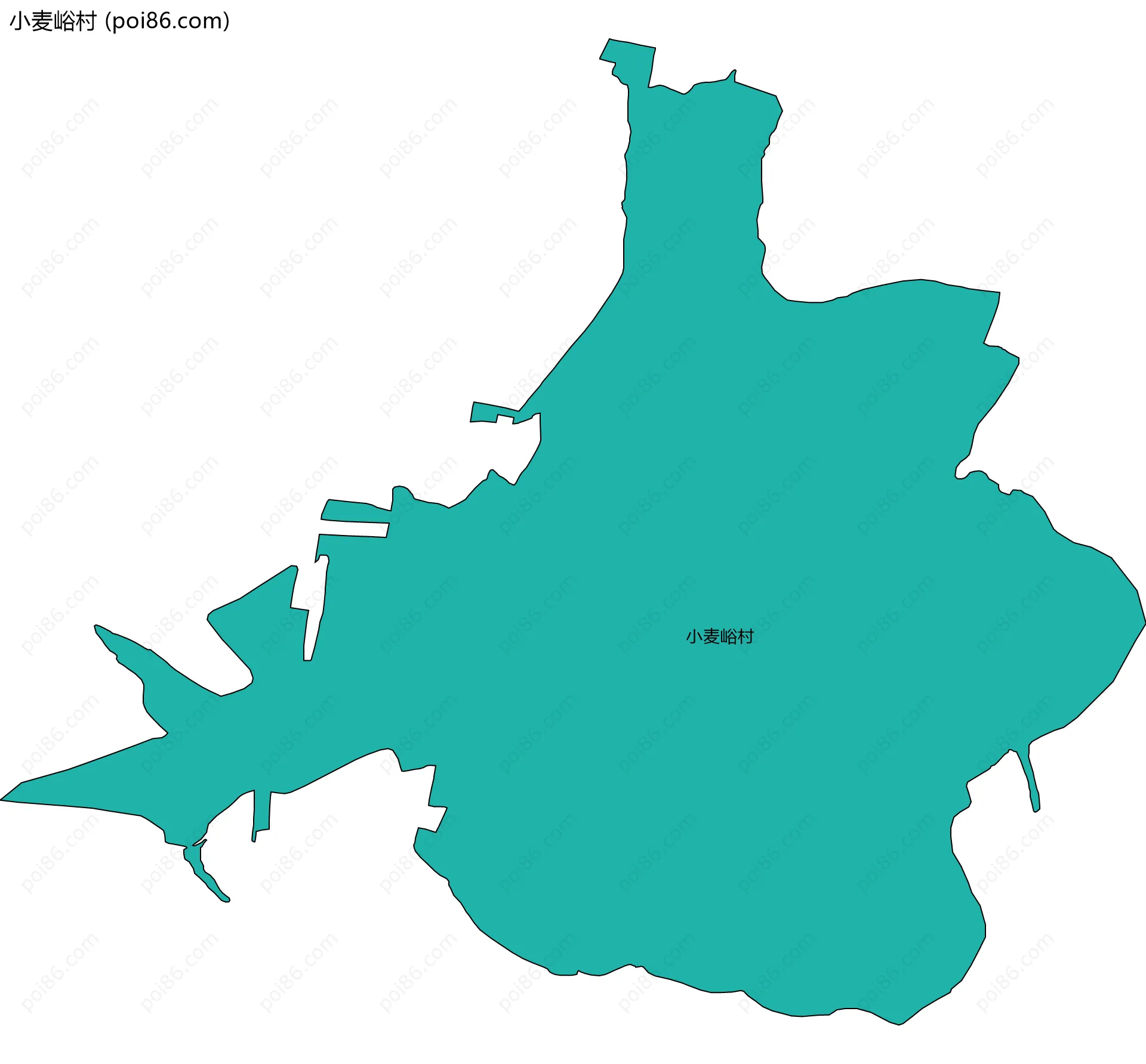 小麦峪村边界地图