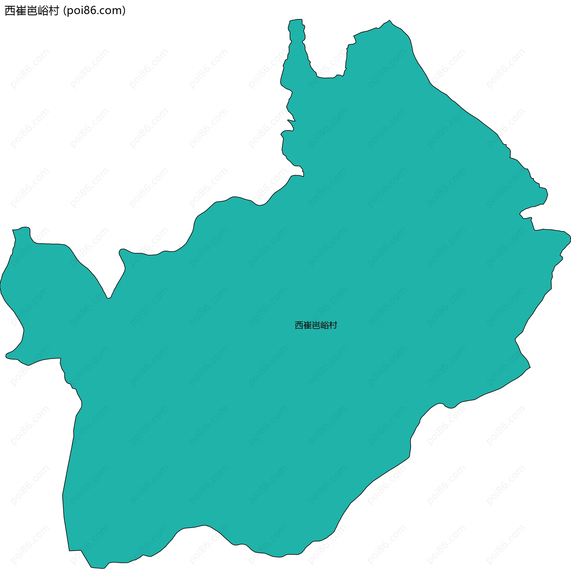 西崔岜峪村边界地图