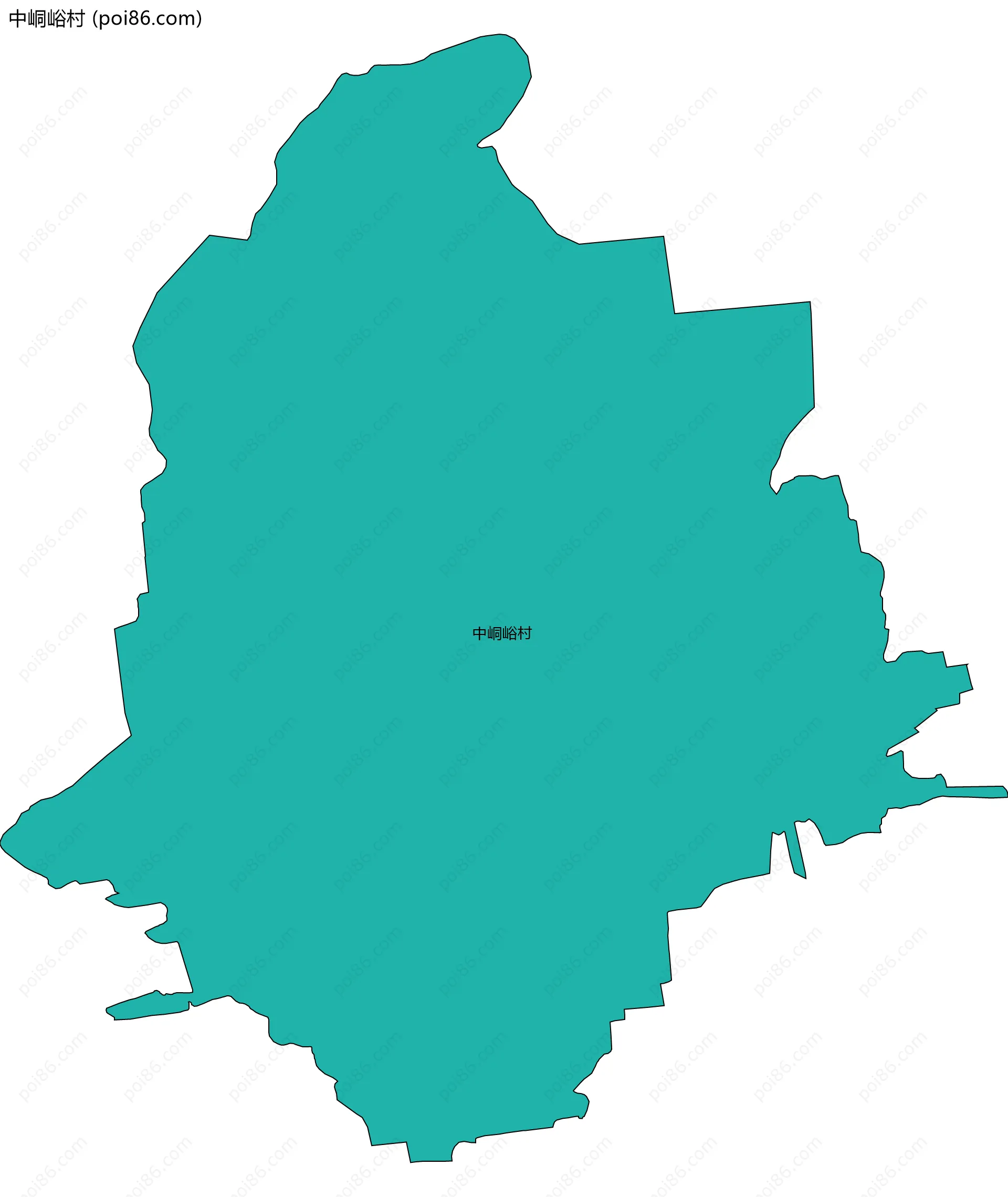 中峒峪村边界地图