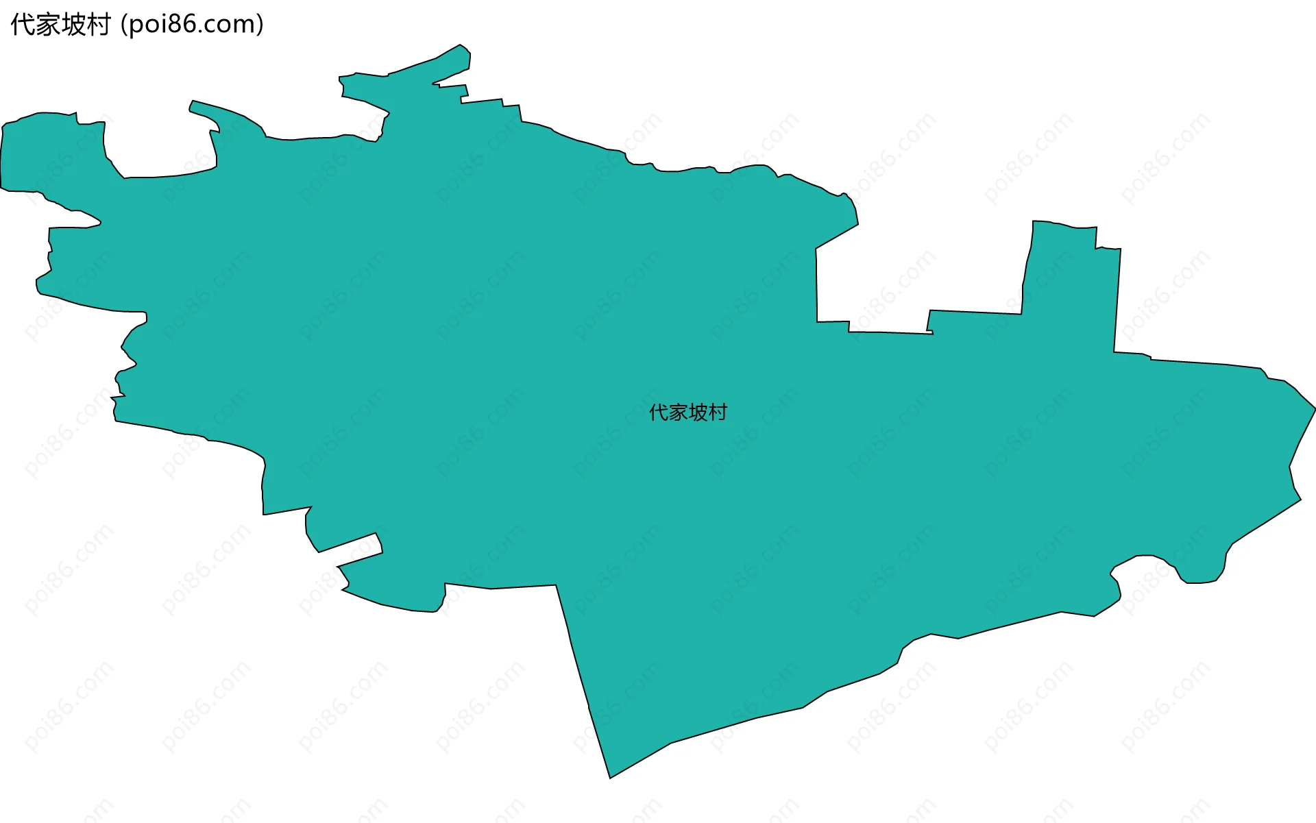 代家坡村边界地图