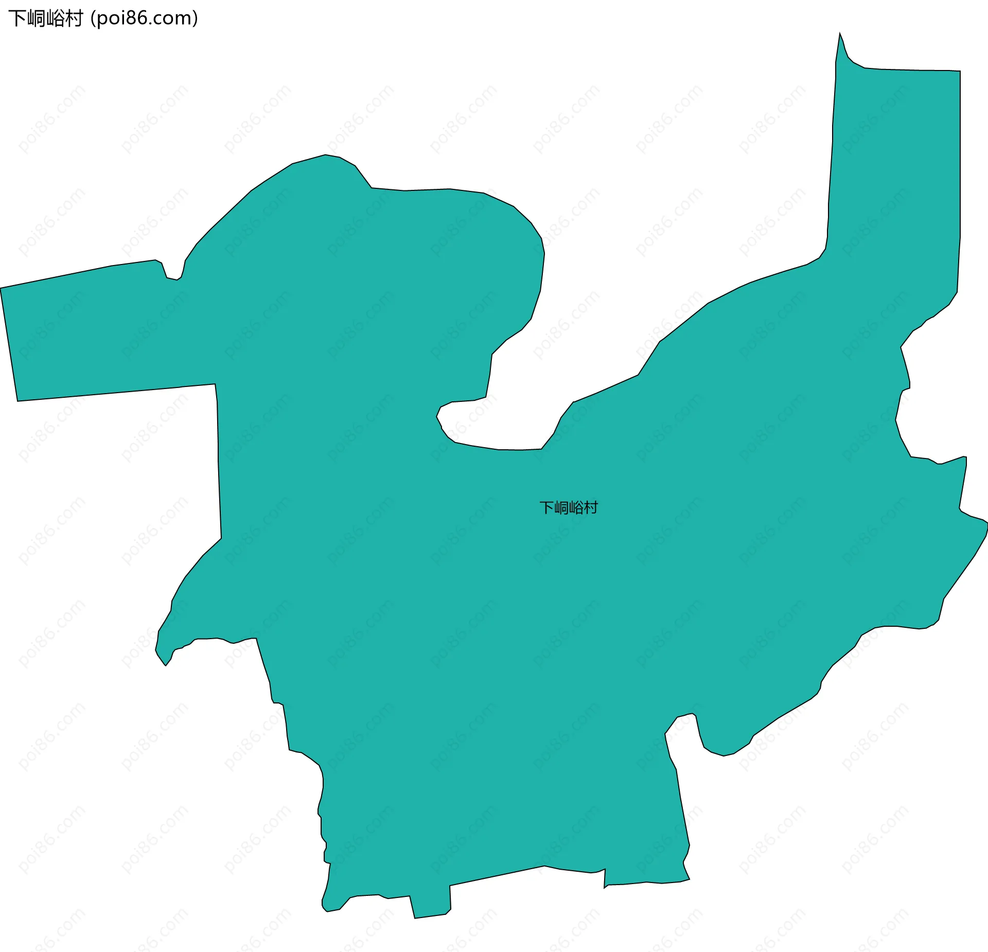 下峒峪村边界地图