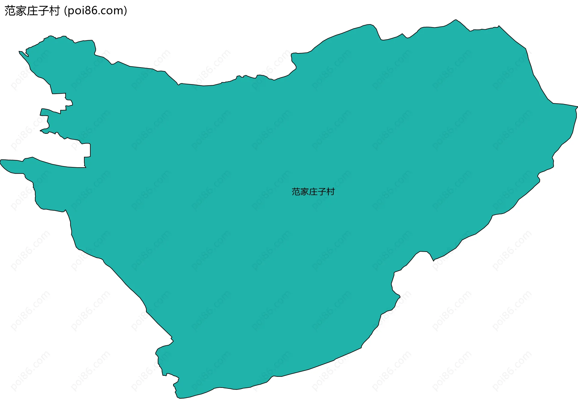 范家庄子村边界地图