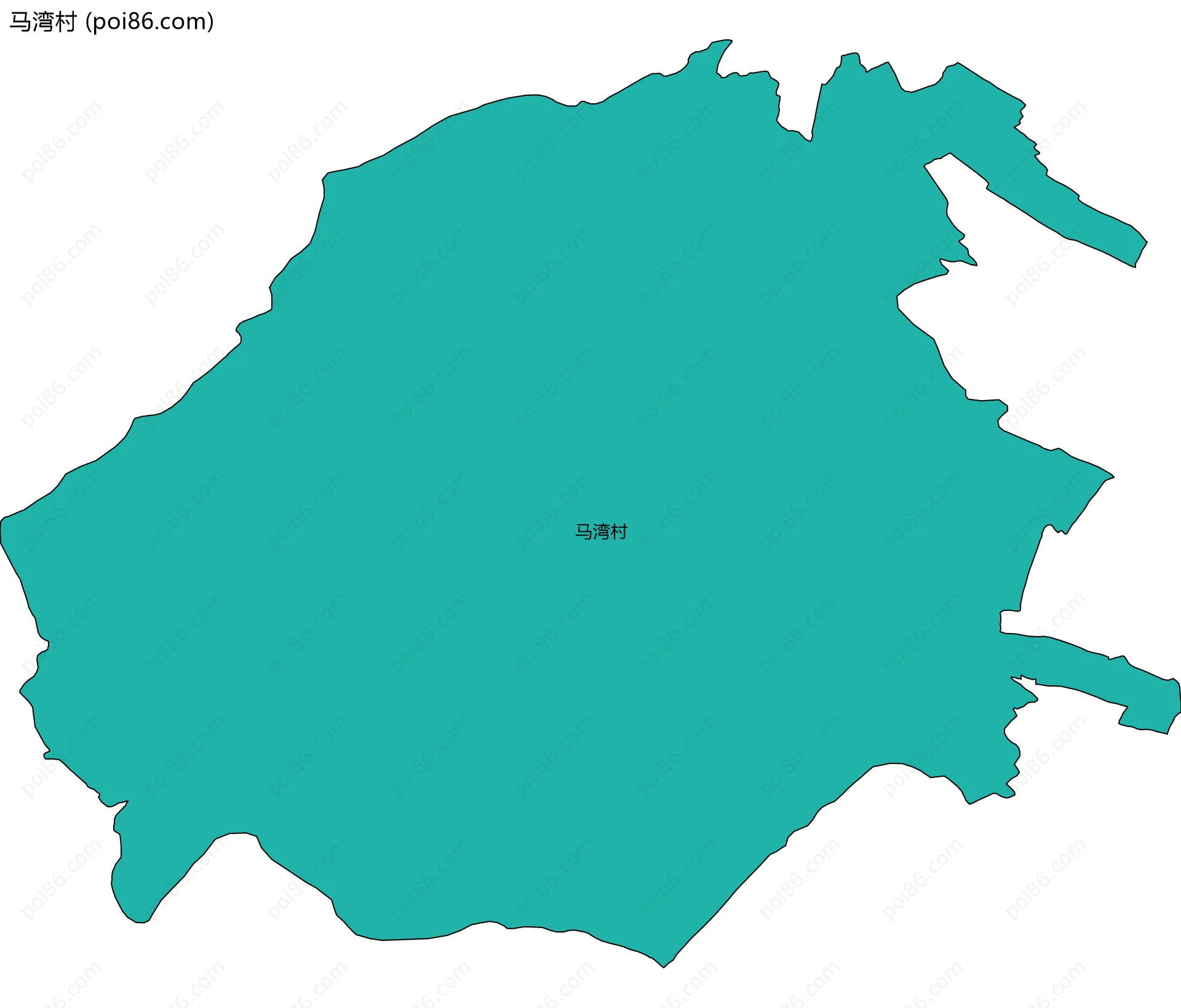 马湾村边界地图