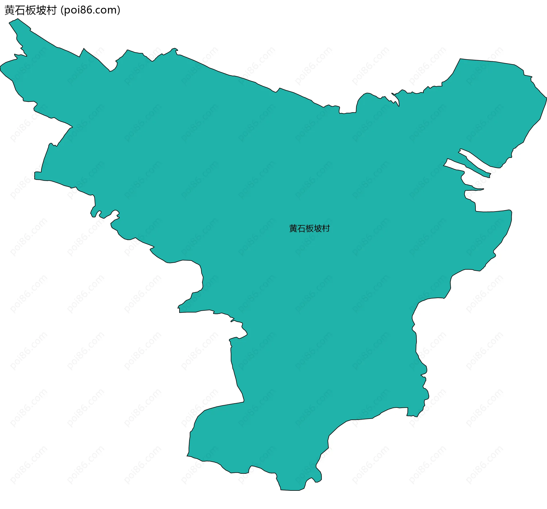 黄石板坡村边界地图