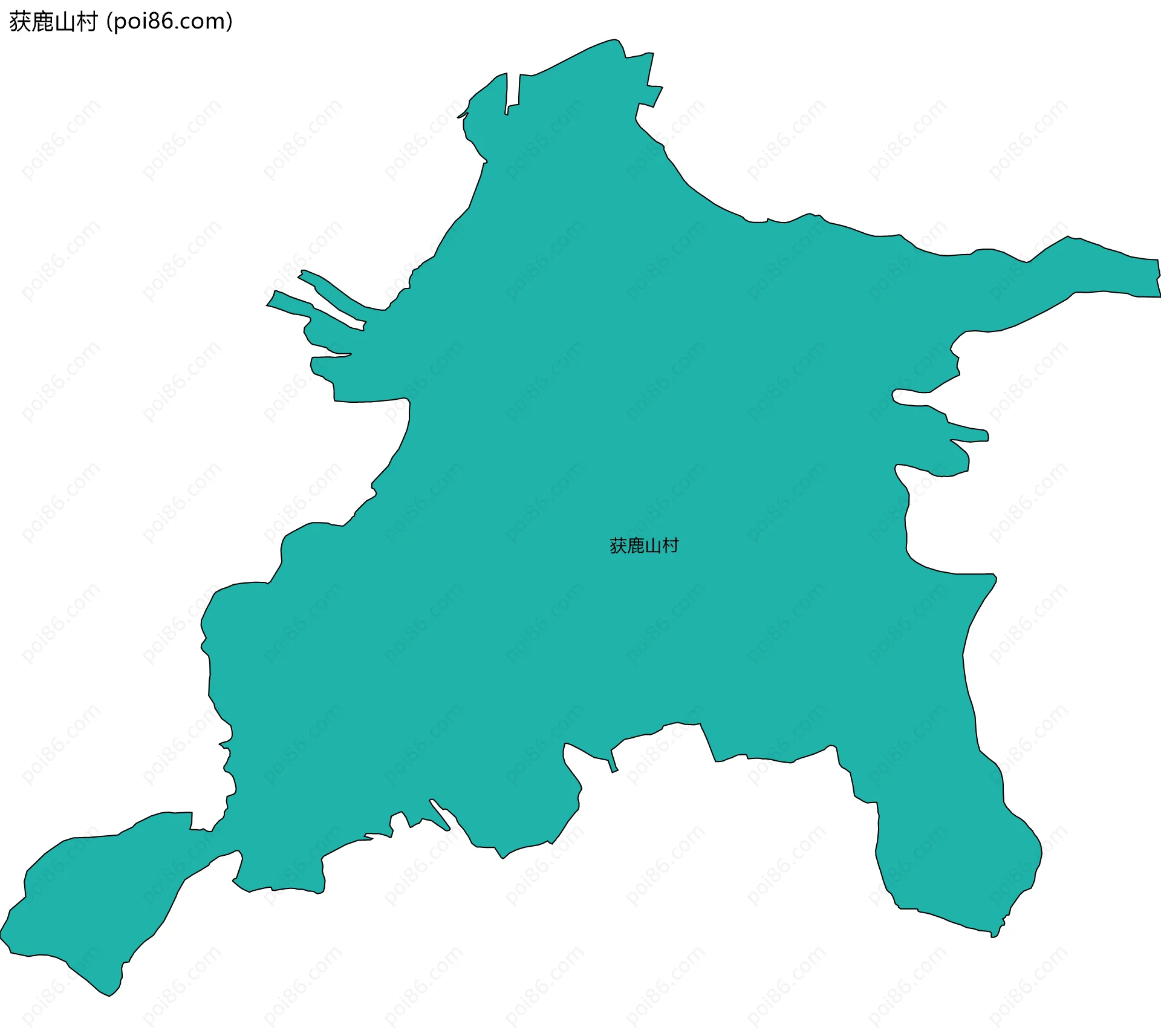 获鹿山村边界地图