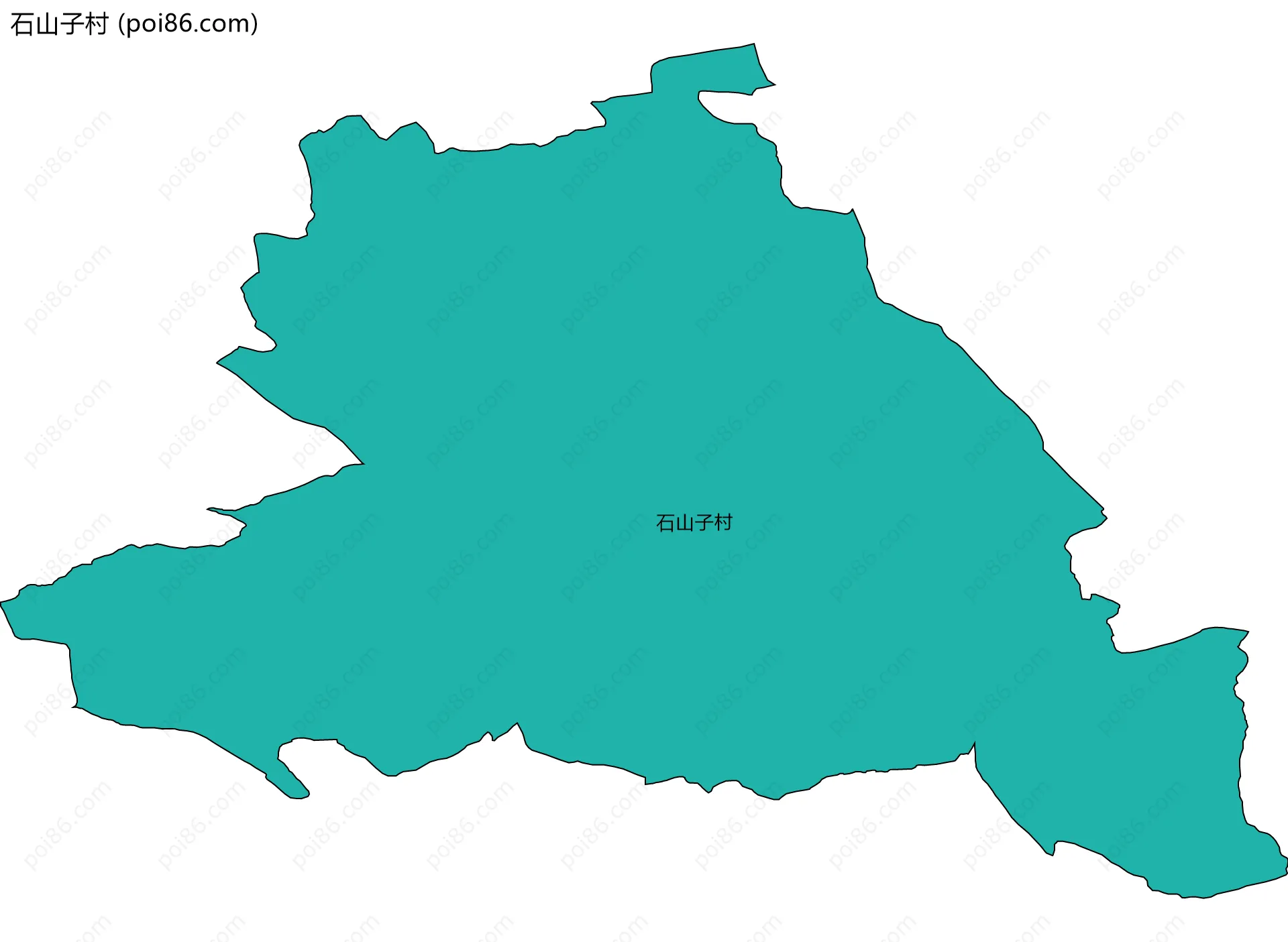 石山子村边界地图