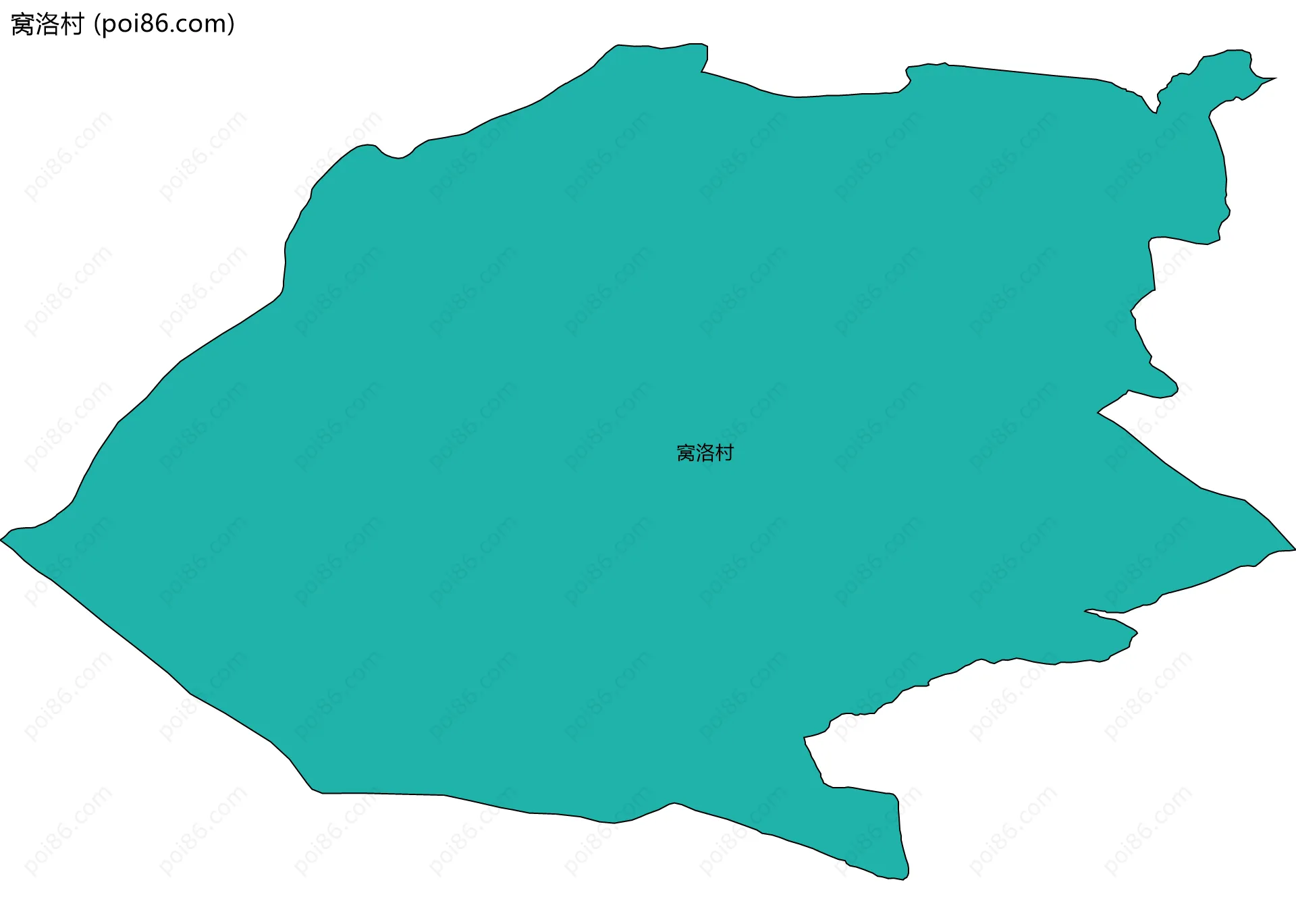 窝洛村边界地图