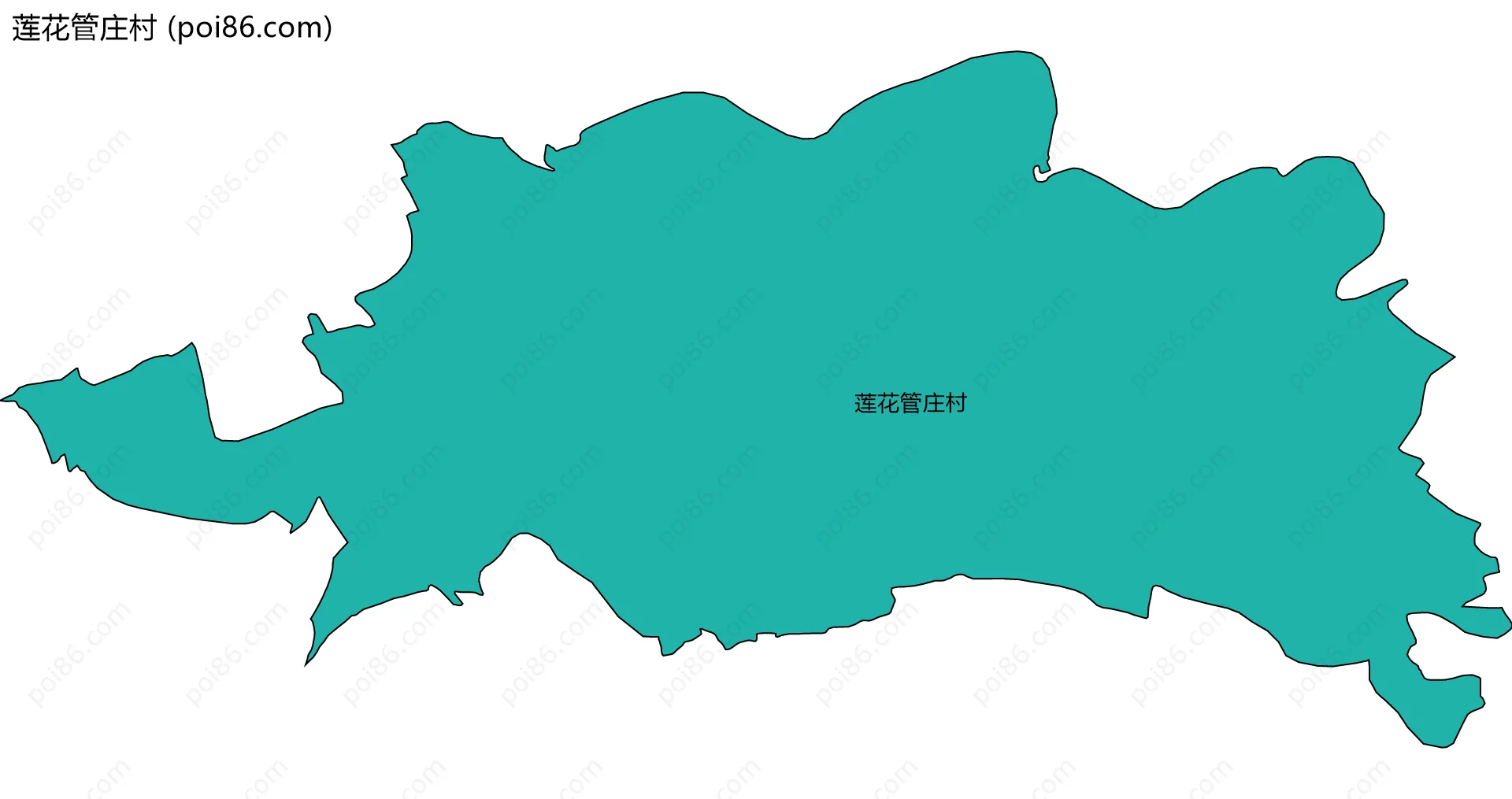 莲花管庄村边界地图