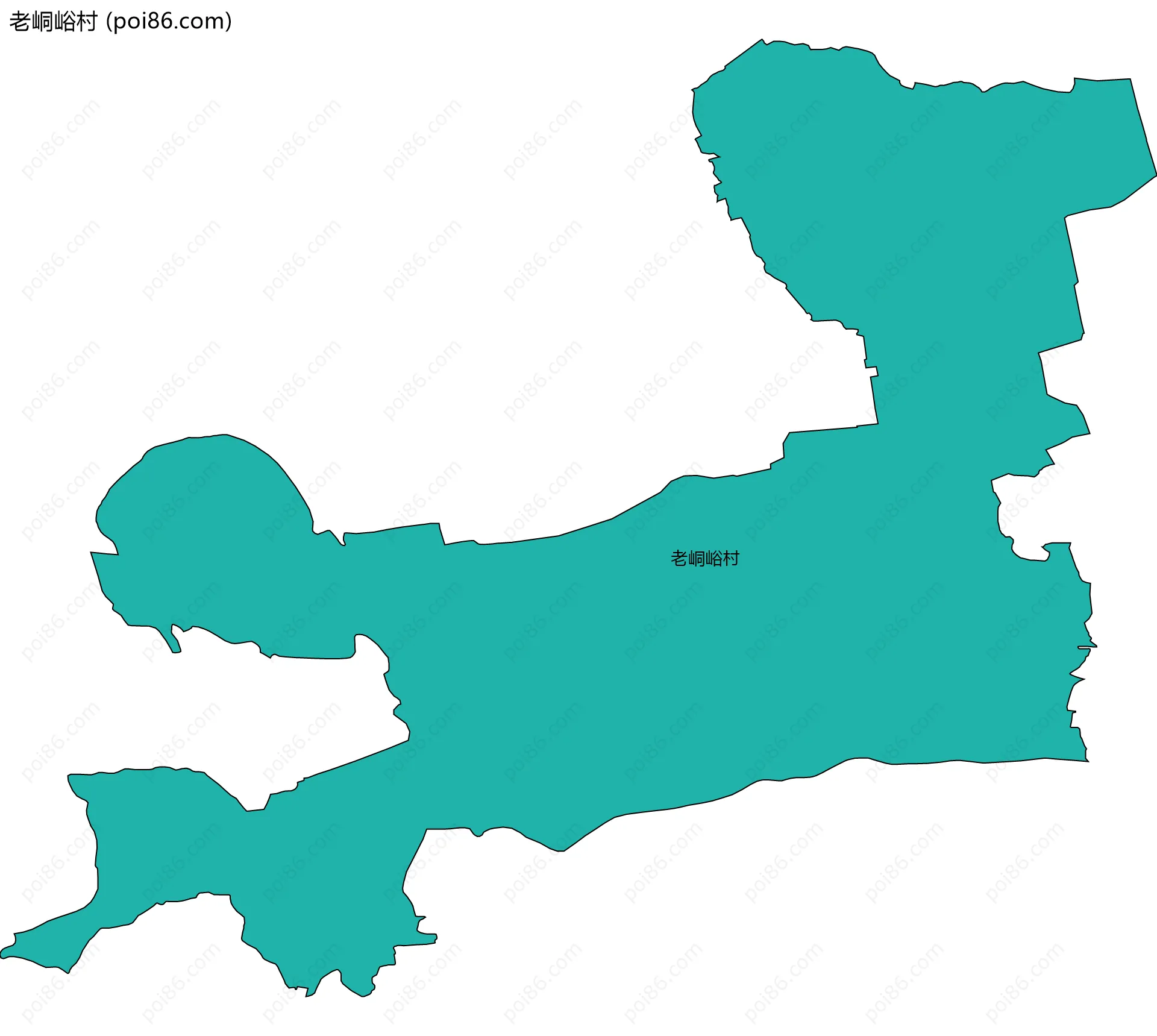 老峒峪村边界地图