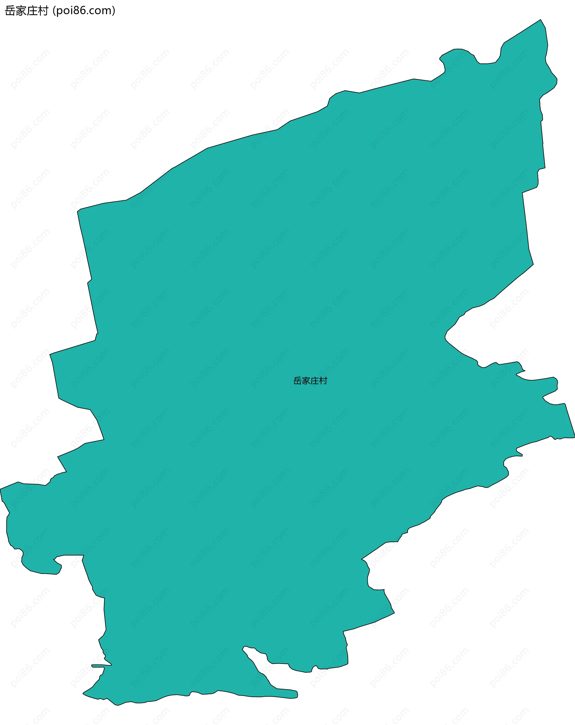 岳家庄村边界地图