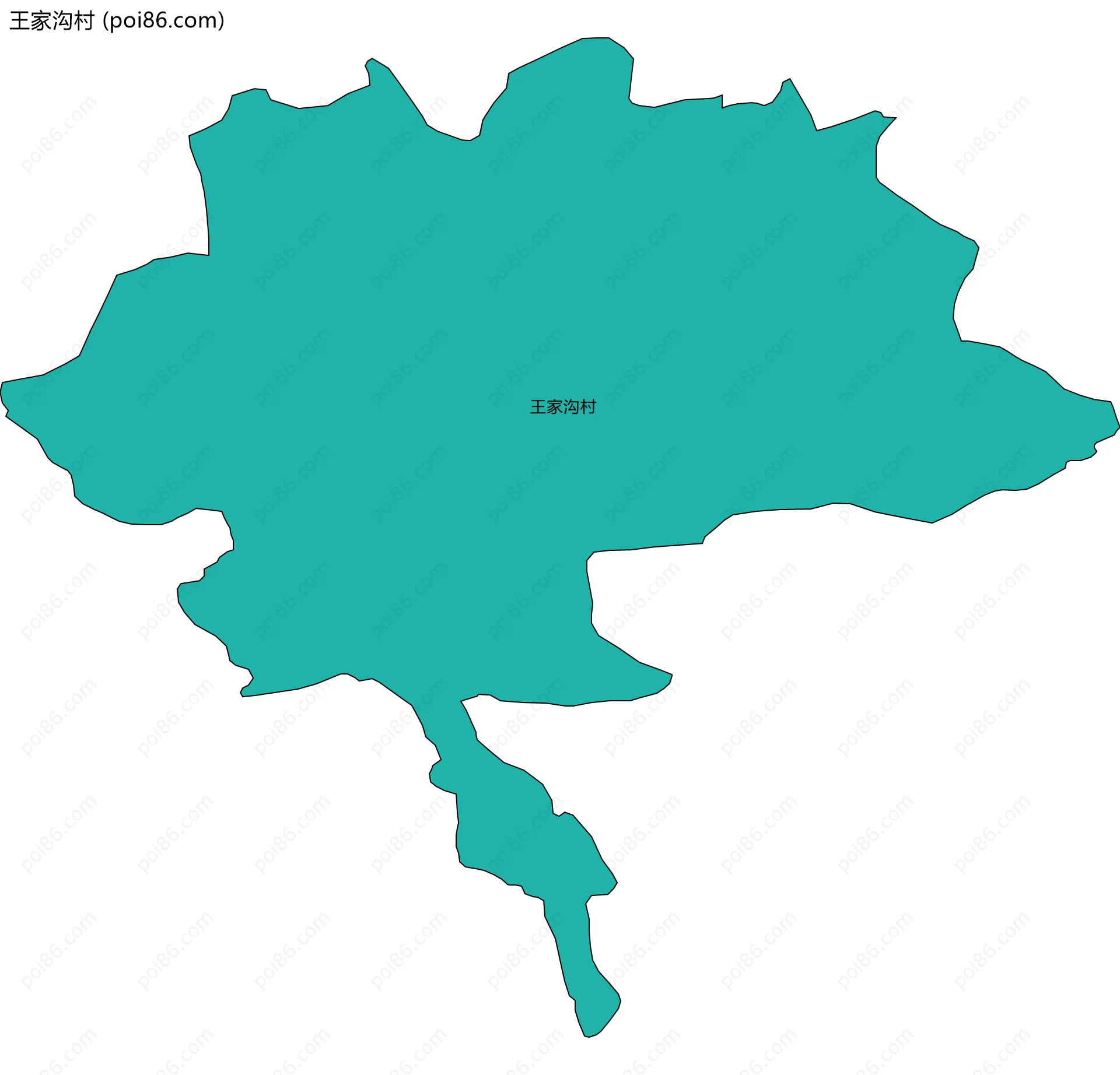 王家沟村边界地图