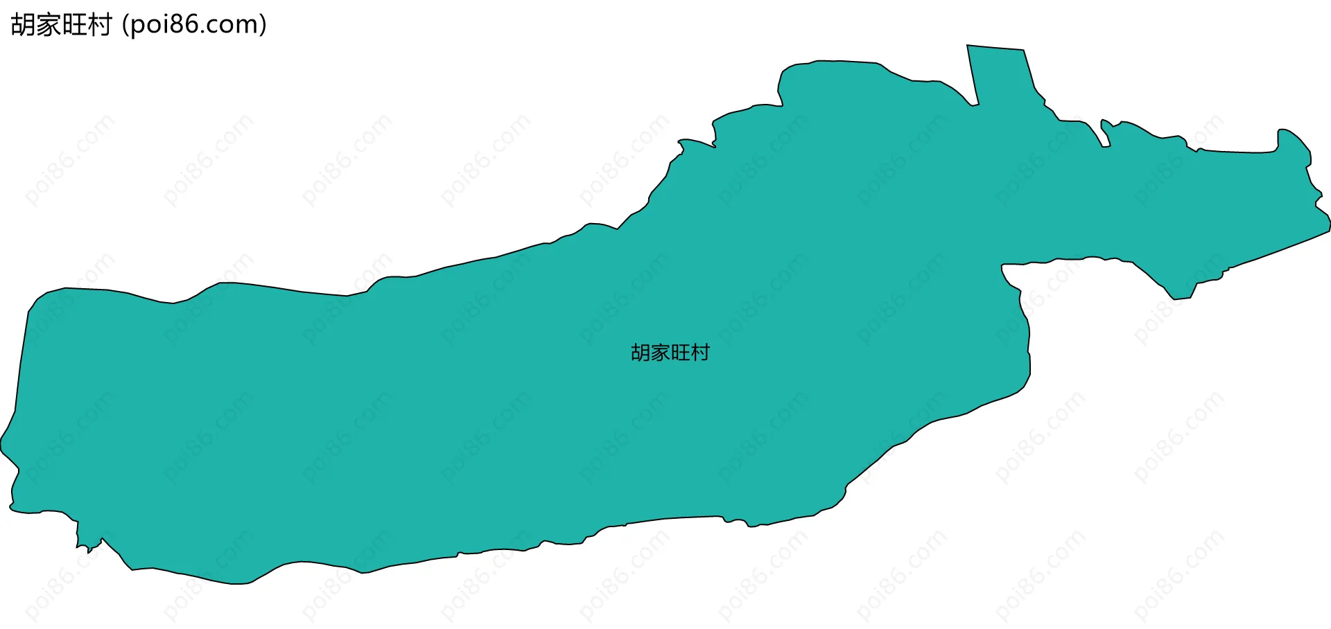 胡家旺村边界地图