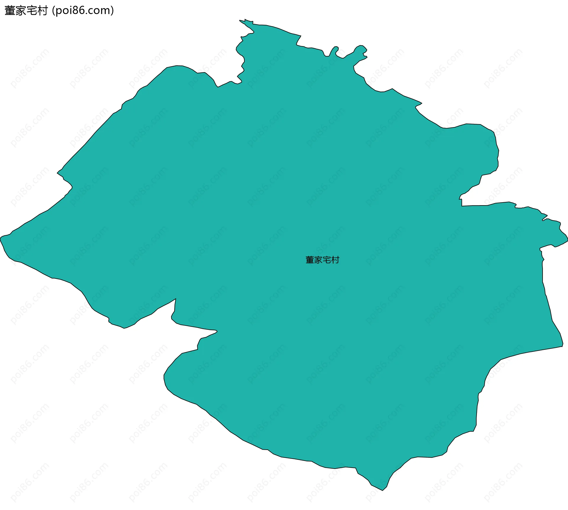 董家宅村边界地图