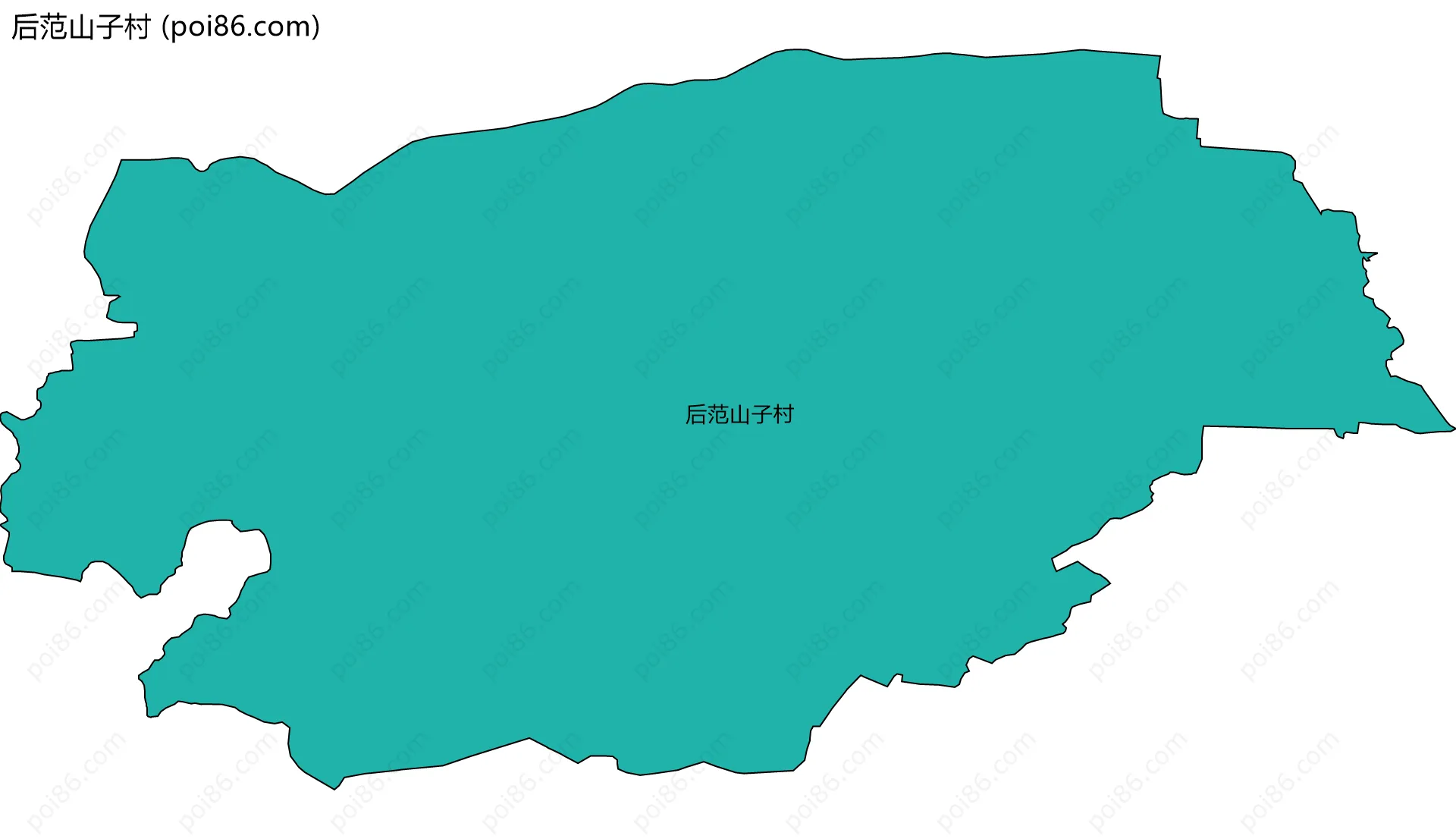 后范山子村边界地图