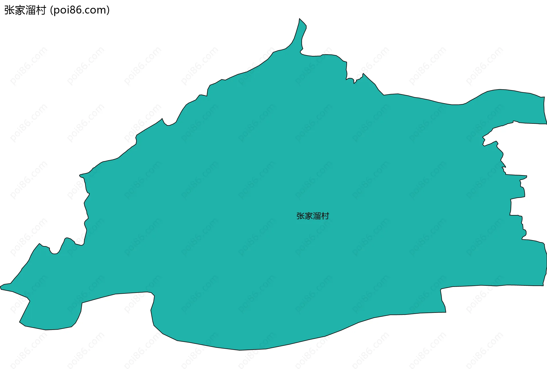 张家溜村边界地图