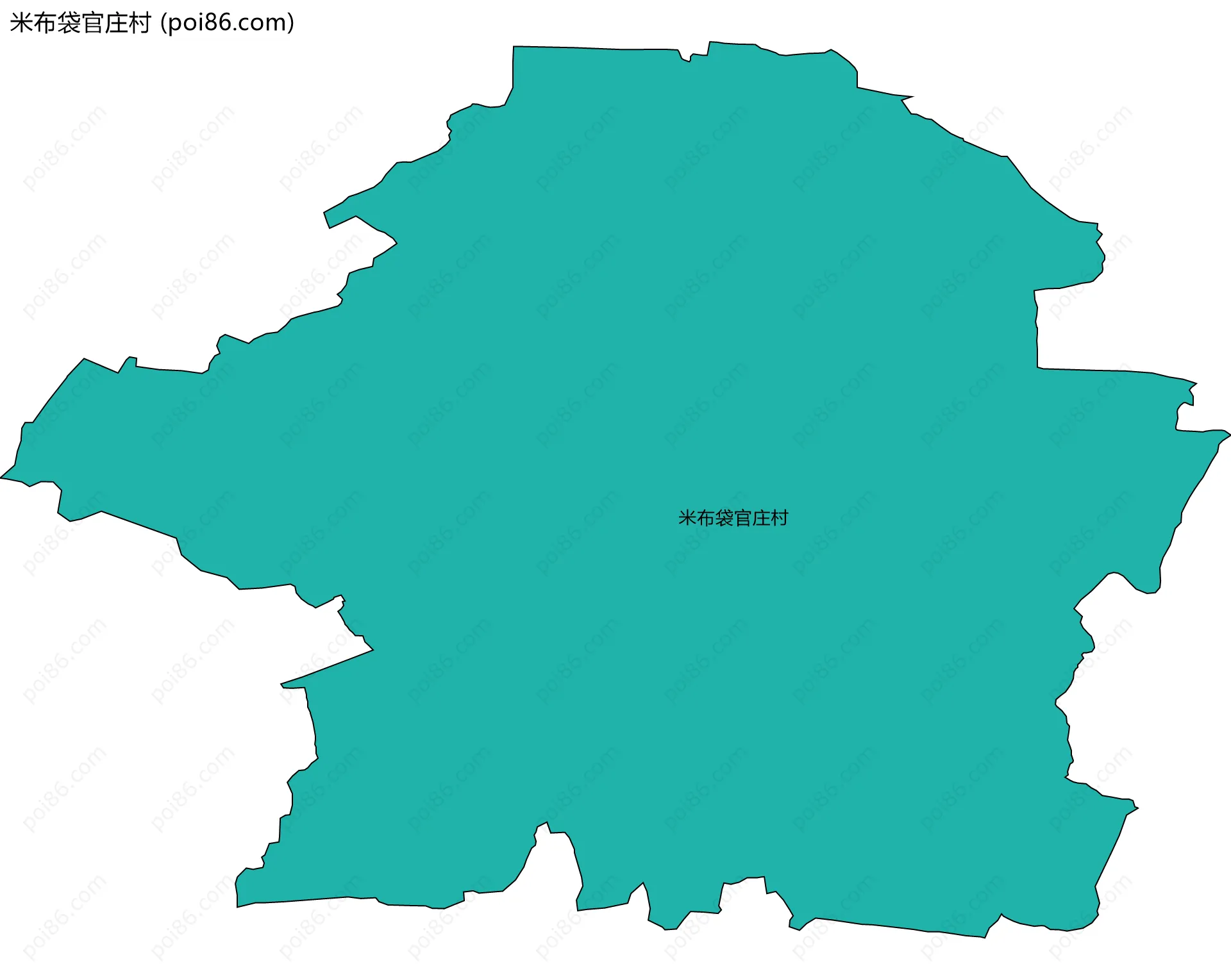 米布袋官庄村边界地图