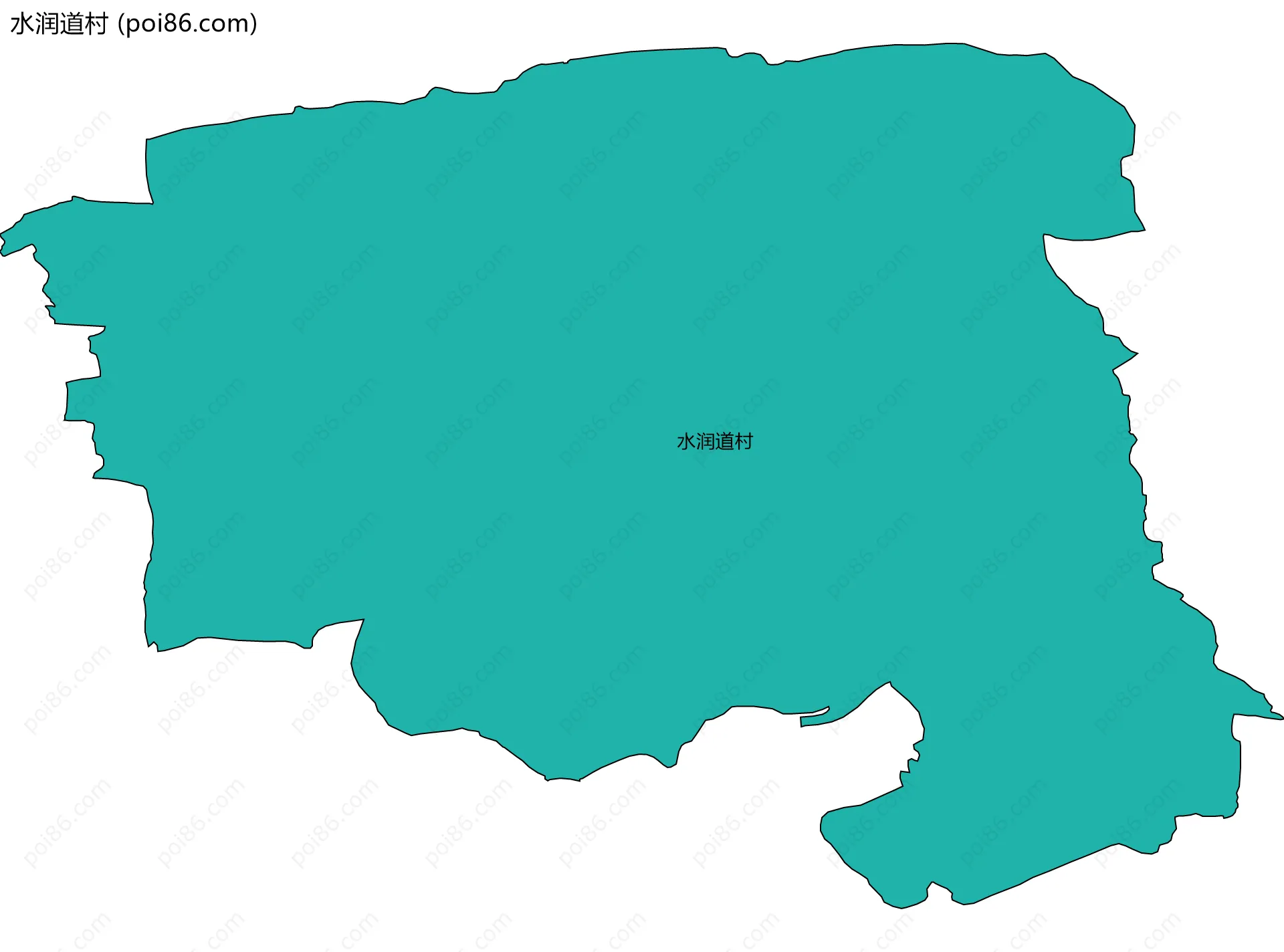 水润道村边界地图
