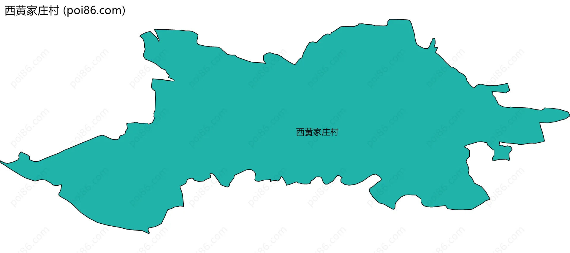 西黄家庄村边界地图