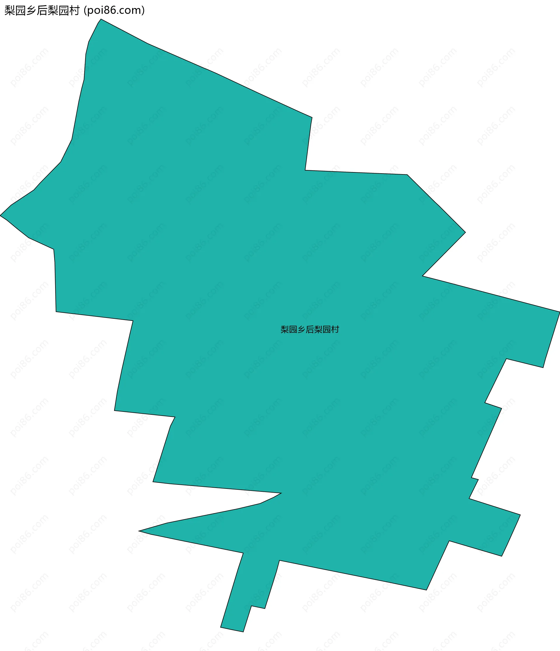 梨园乡后梨园村边界地图