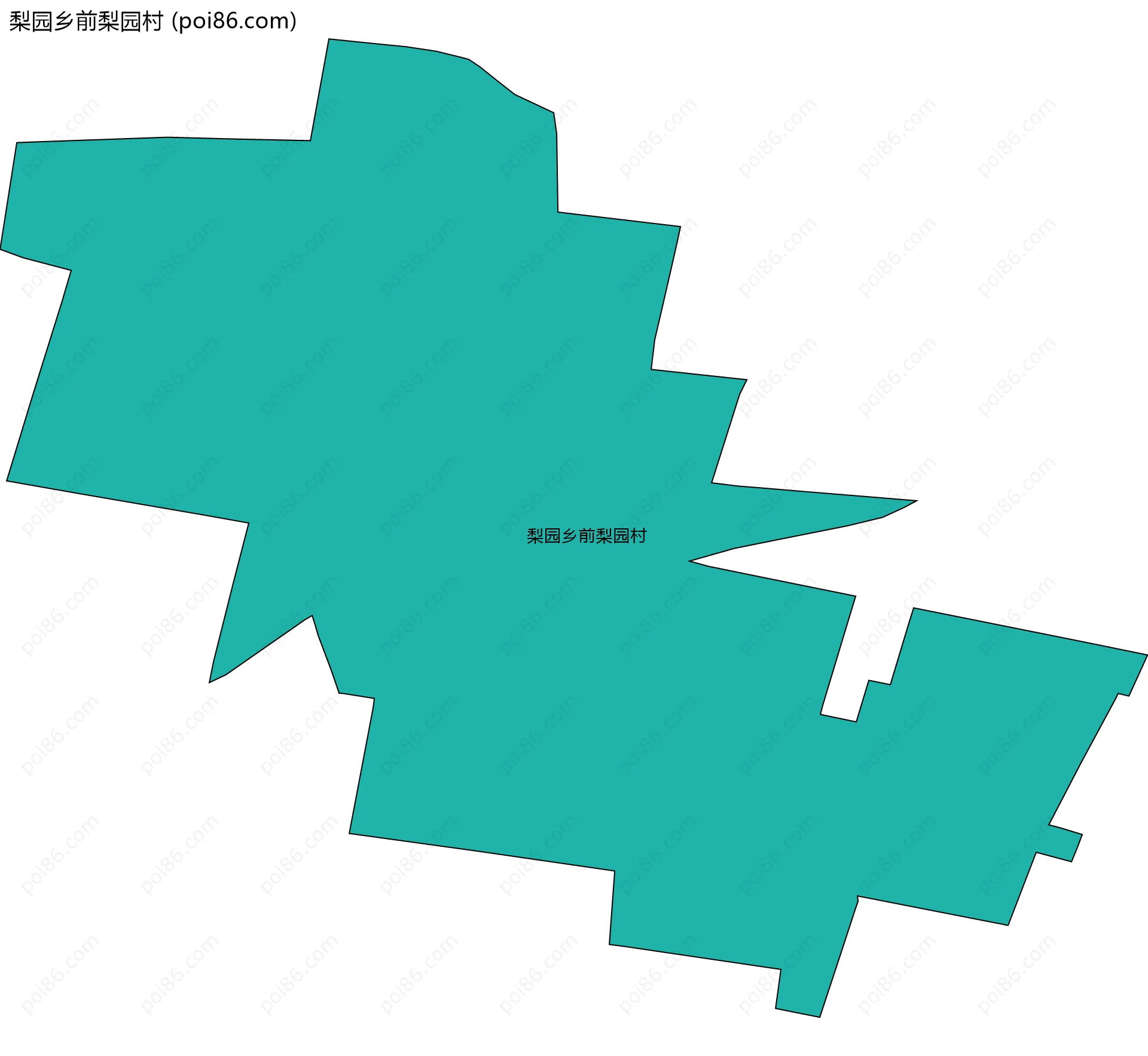 梨园乡前梨园村边界地图