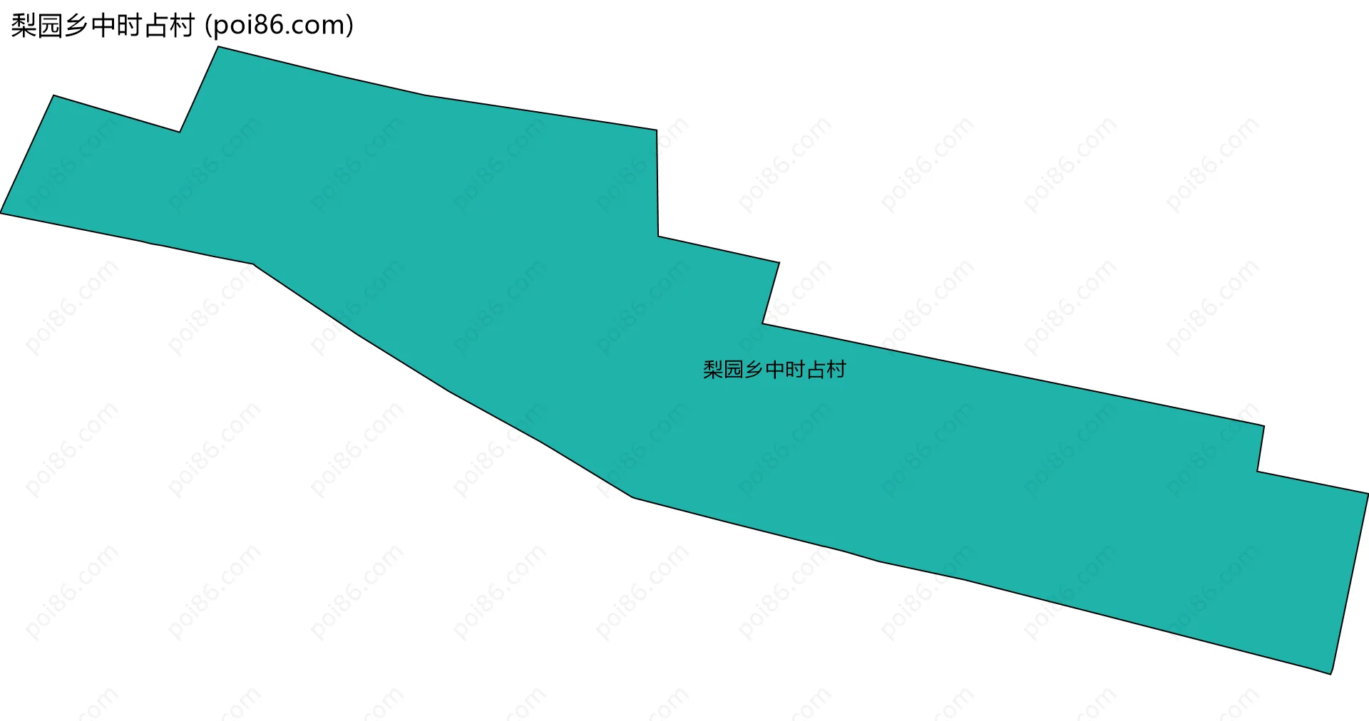 梨园乡中时占村边界地图