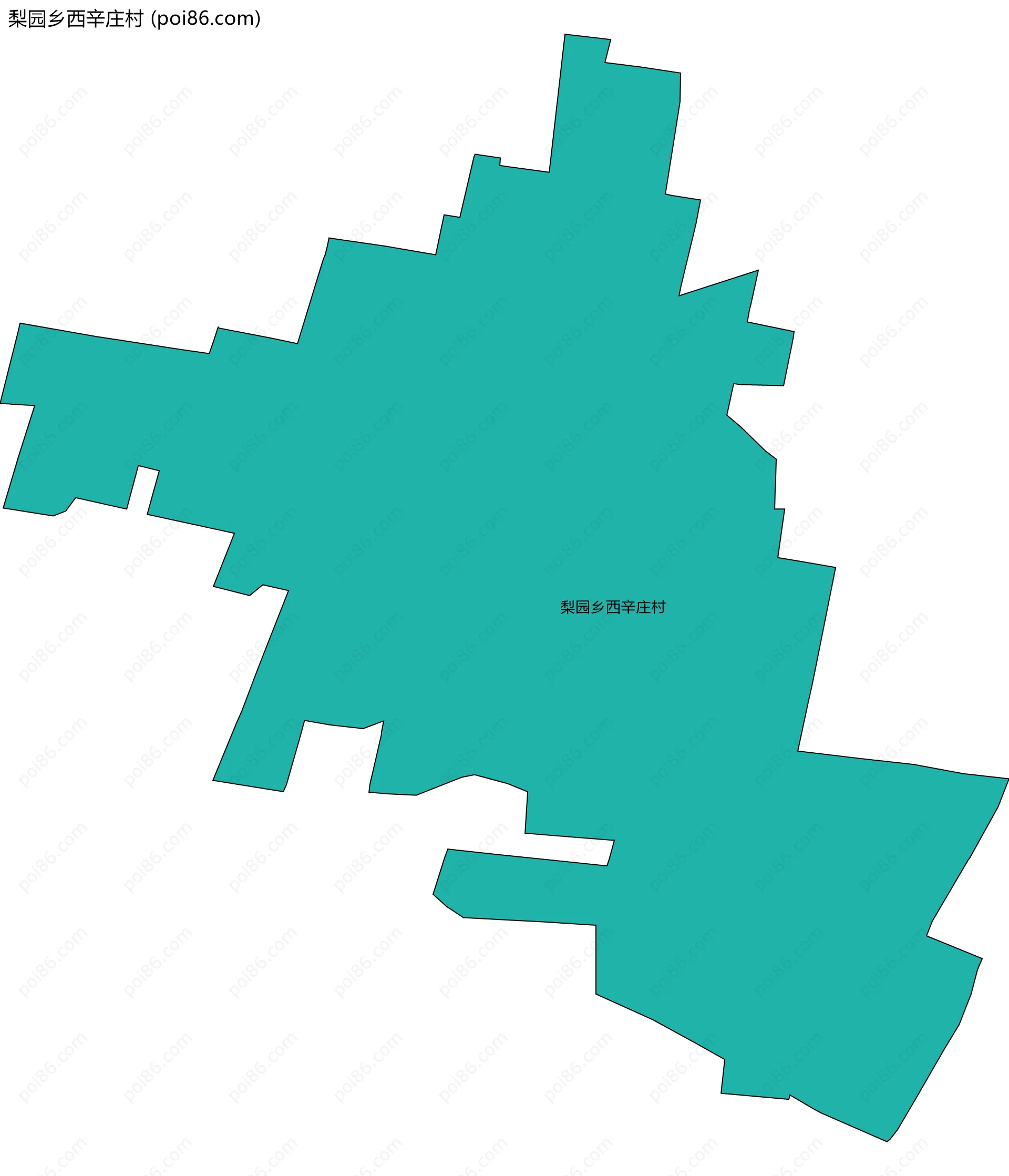 梨园乡西辛庄村边界地图