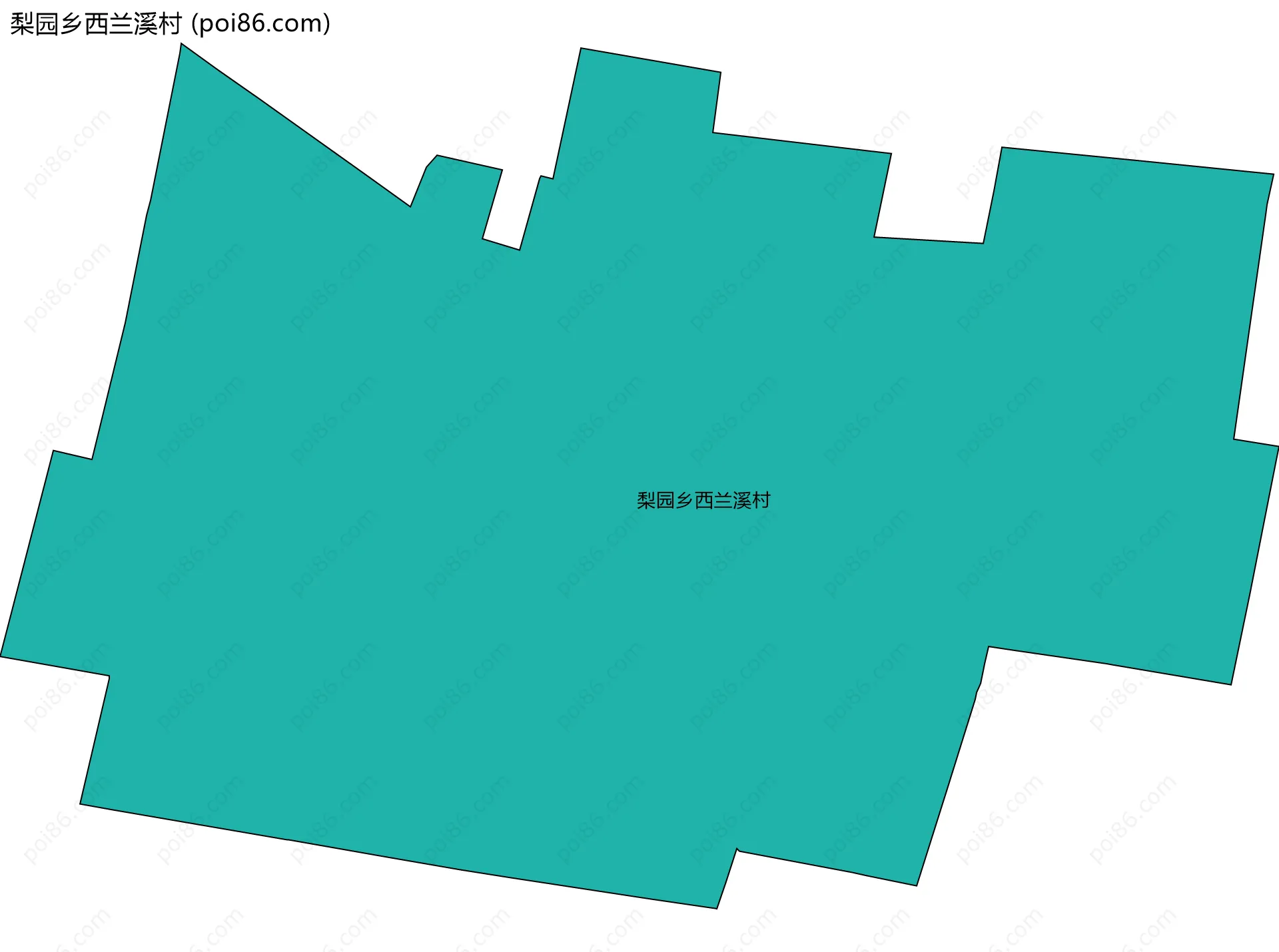 梨园乡西兰溪村边界地图