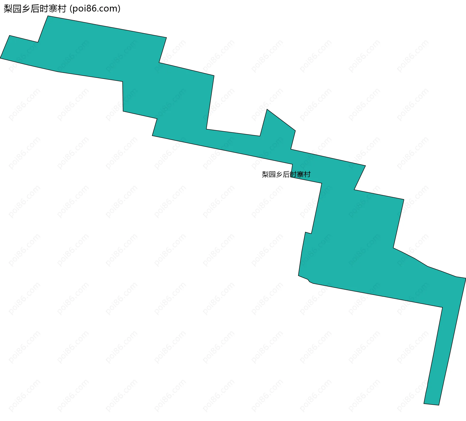 梨园乡后时寨村边界地图