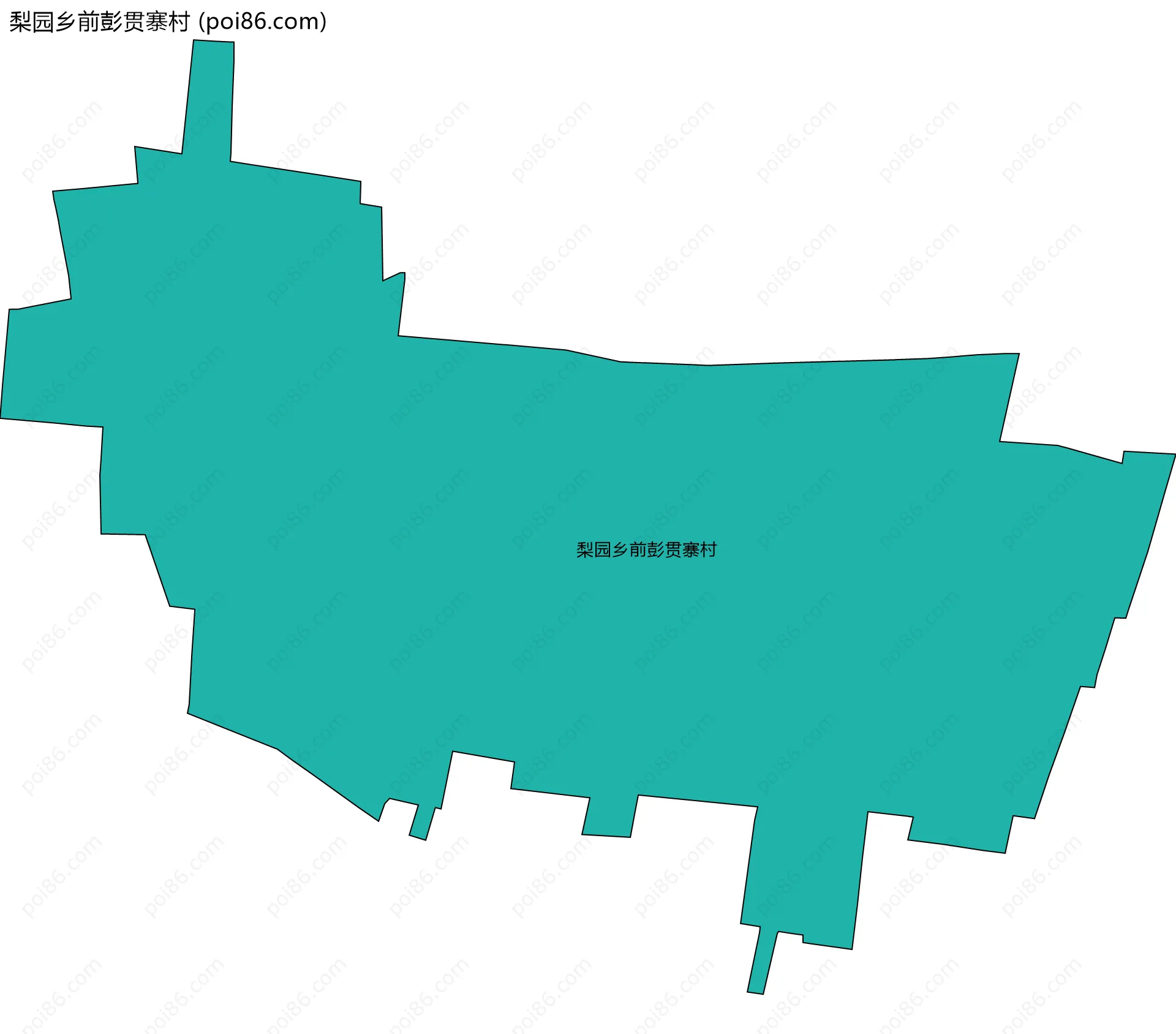 梨园乡前彭贯寨村边界地图