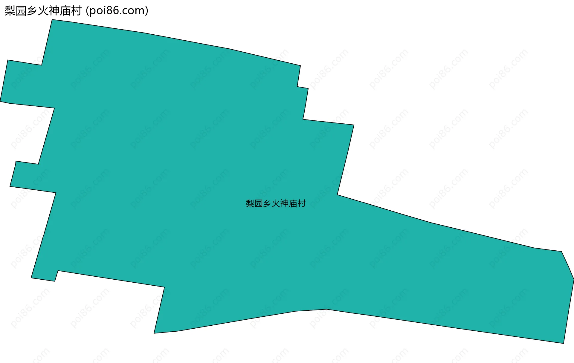 梨园乡火神庙村边界地图