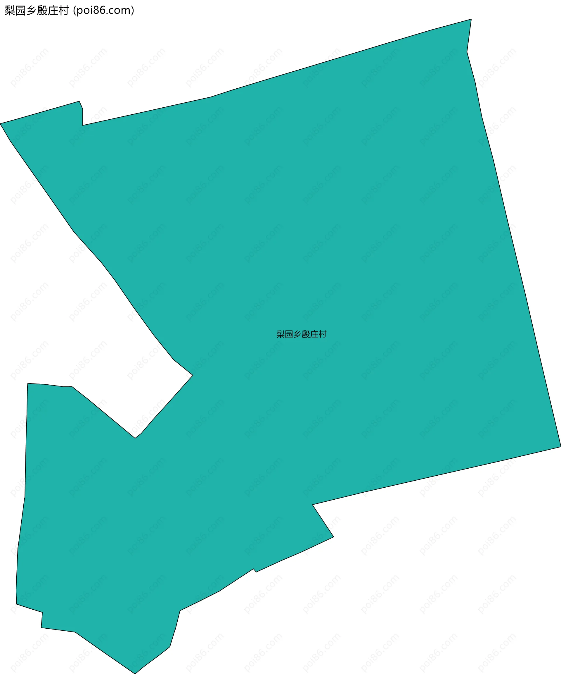 梨园乡殷庄村边界地图