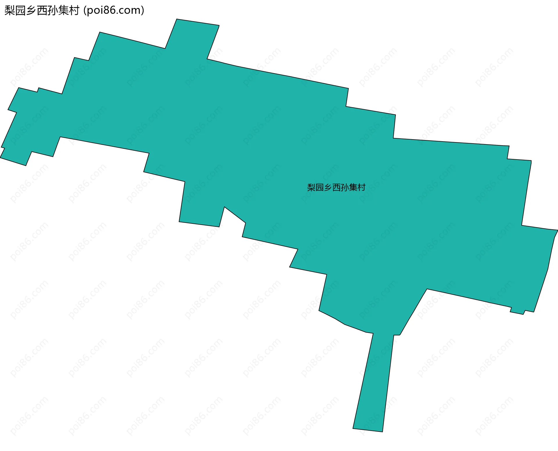 梨园乡西孙集村边界地图