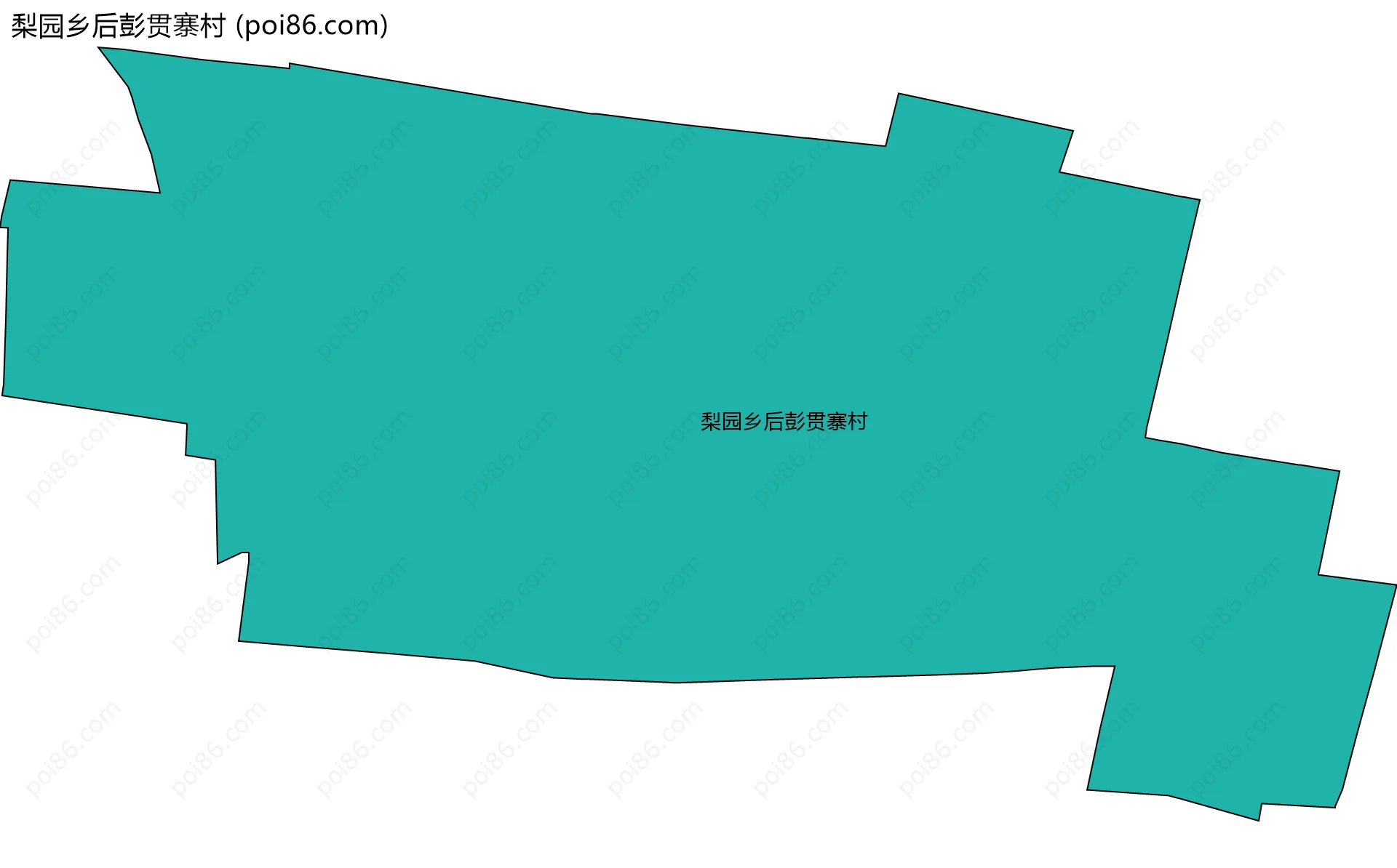 梨园乡后彭贯寨村边界地图