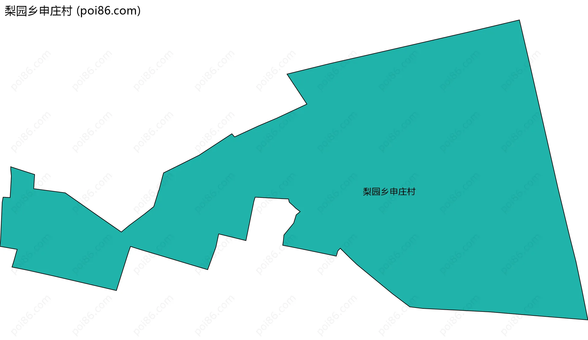 梨园乡申庄村边界地图