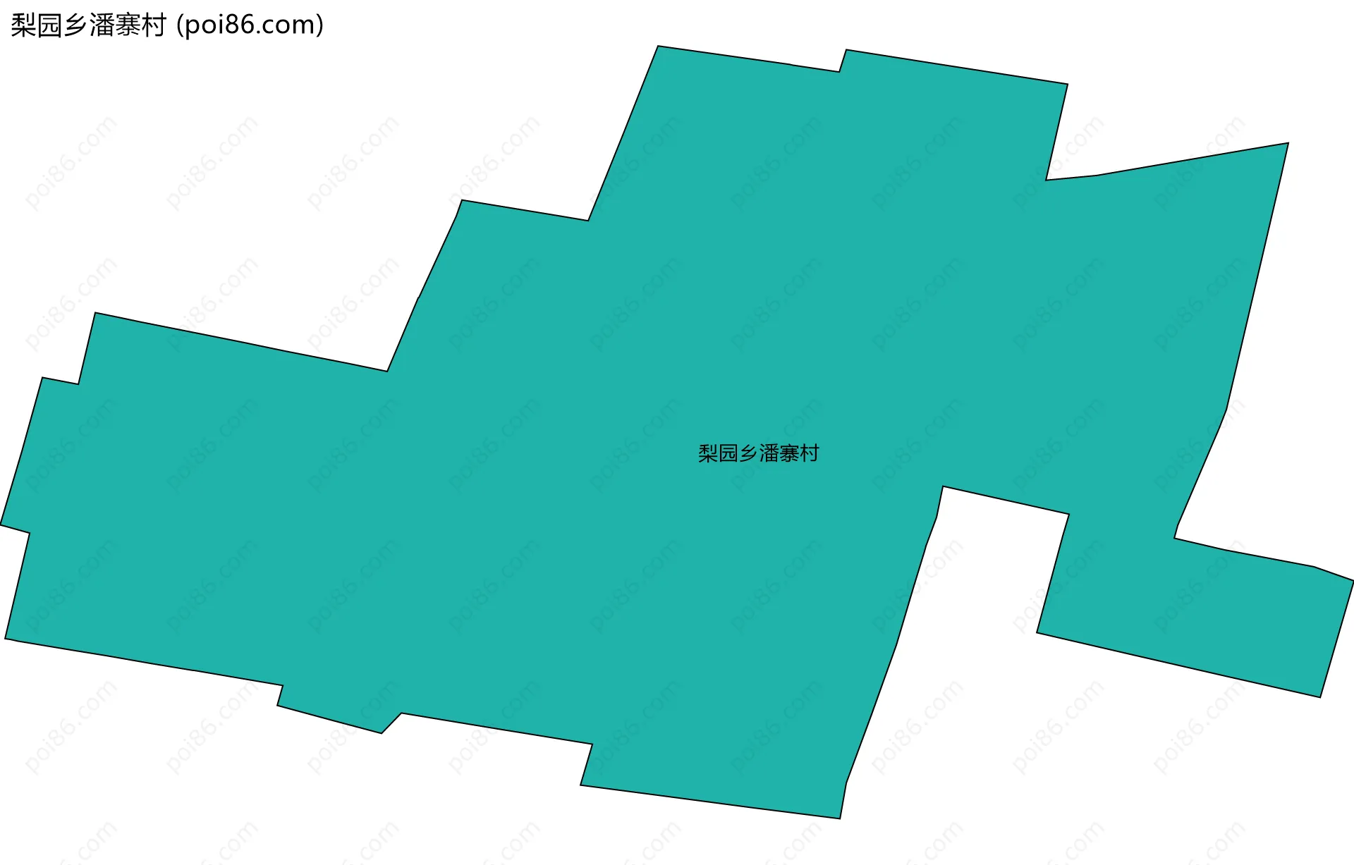 梨园乡潘寨村边界地图