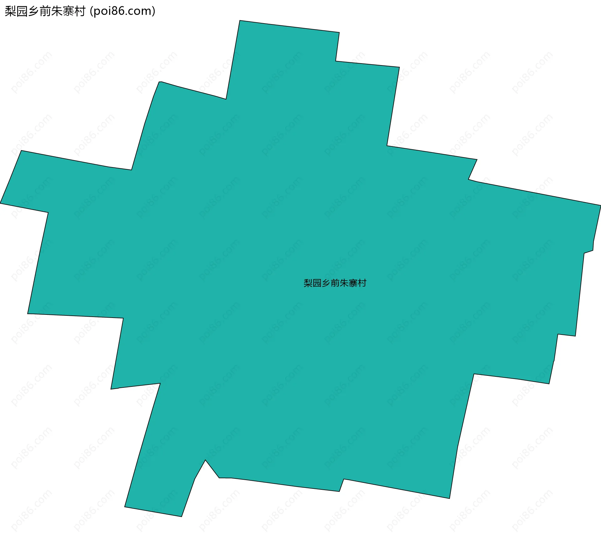 梨园乡前朱寨村边界地图