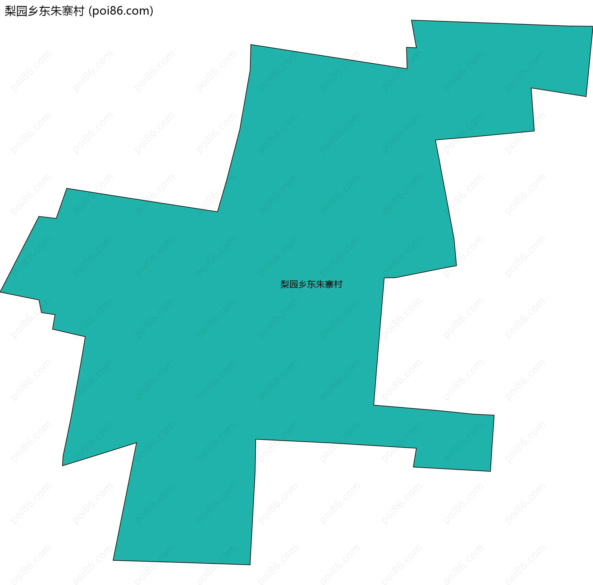 梨园乡东朱寨村边界地图