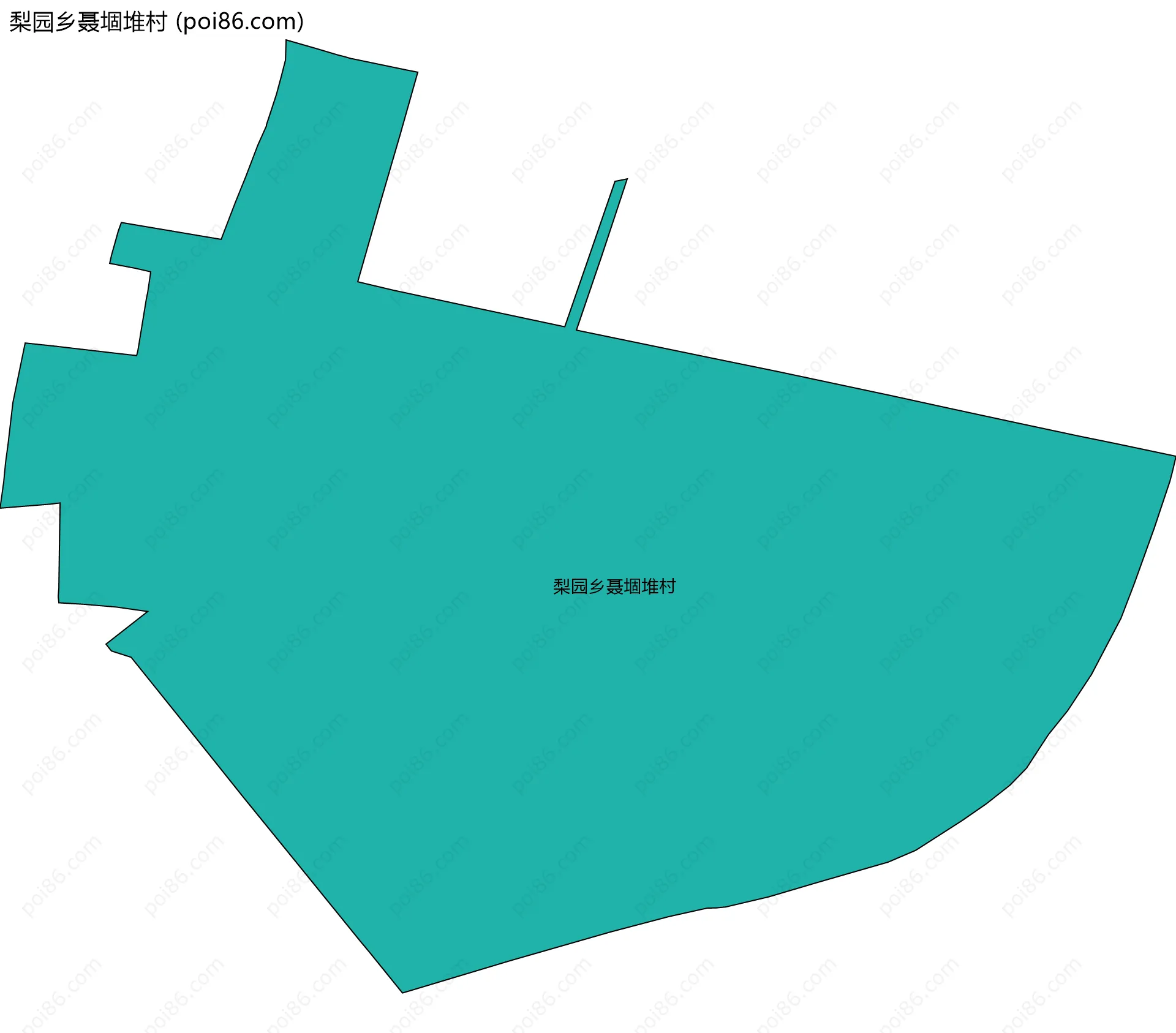 梨园乡聂堌堆村边界地图