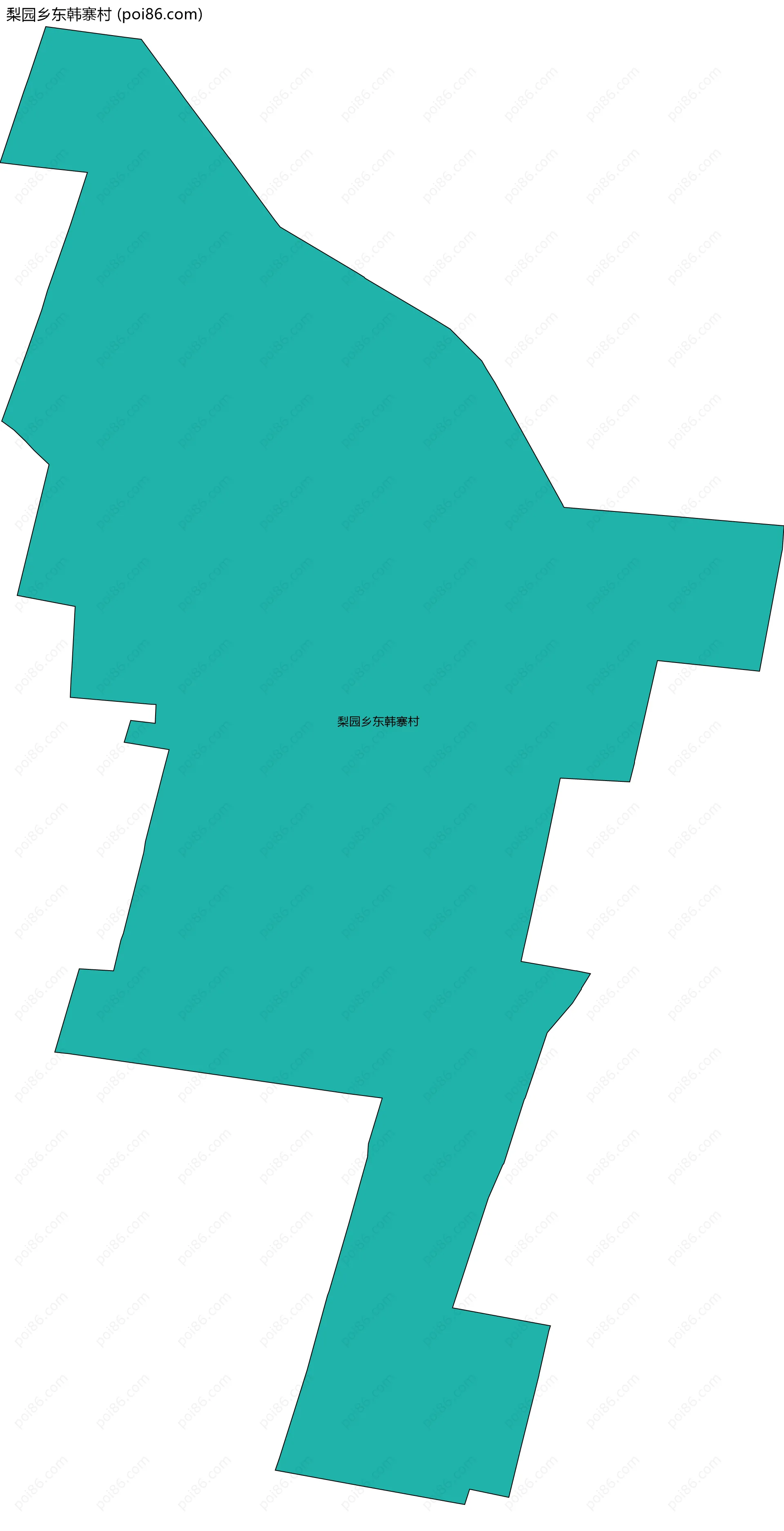 梨园乡东韩寨村边界地图