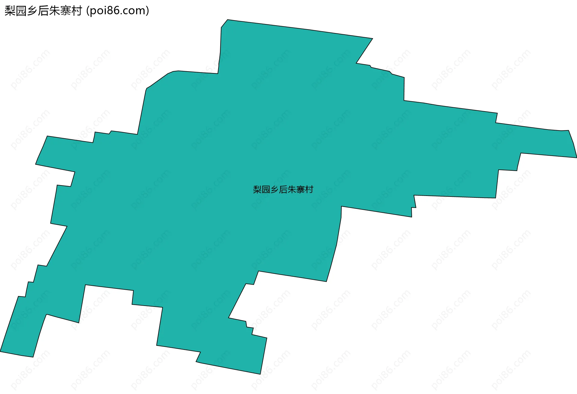 梨园乡后朱寨村边界地图