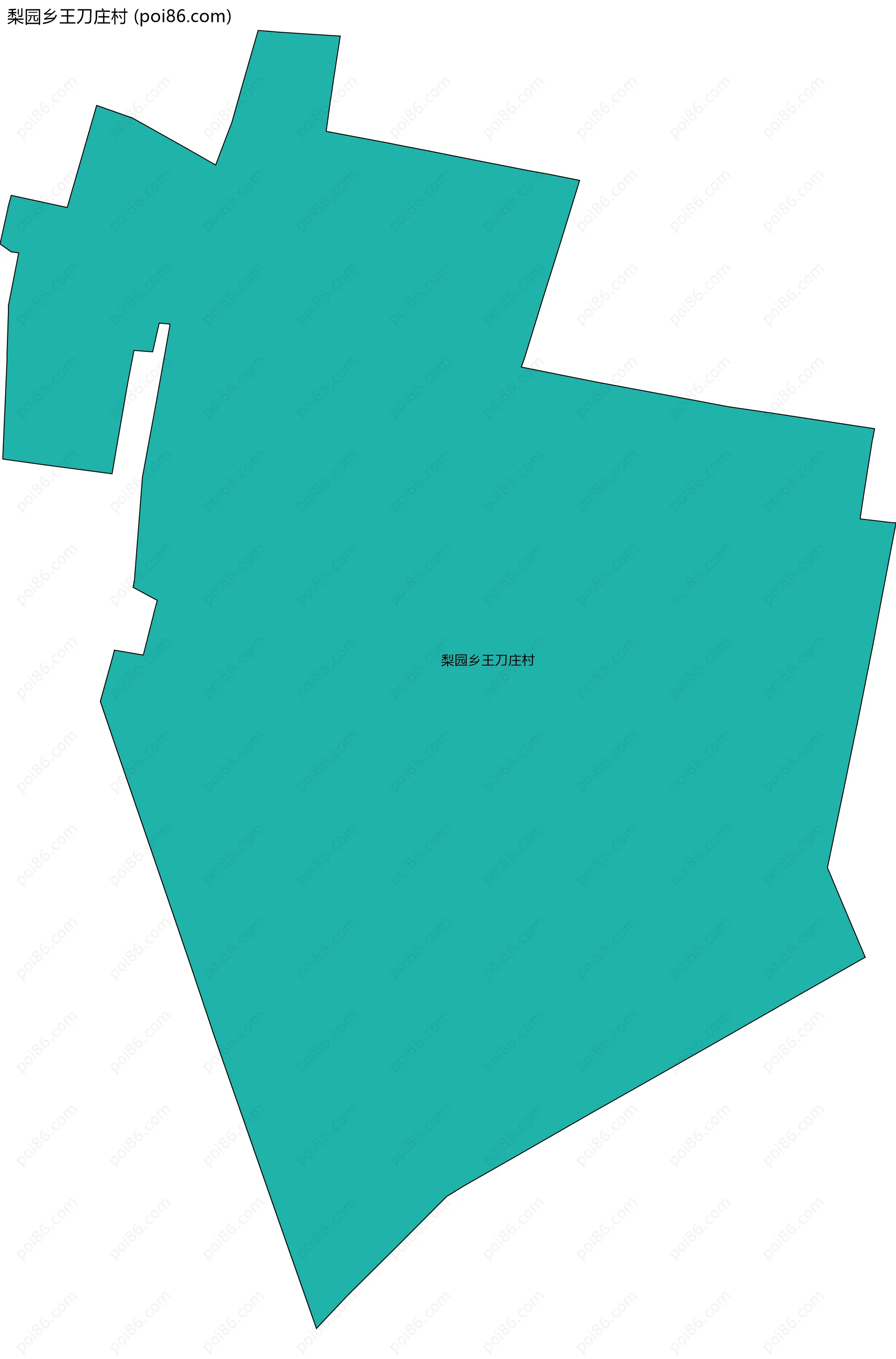 梨园乡王刀庄村边界地图