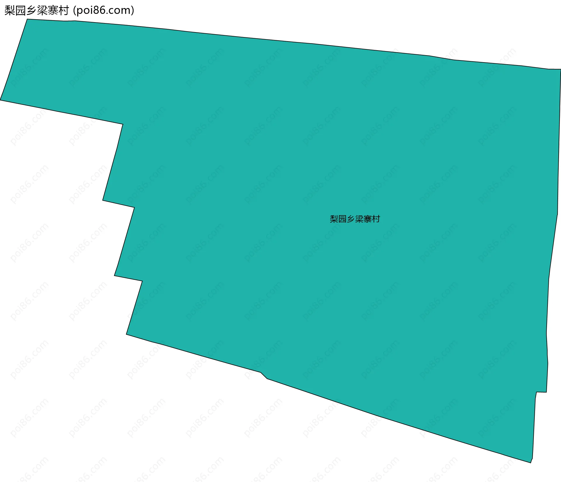 梨园乡梁寨村边界地图